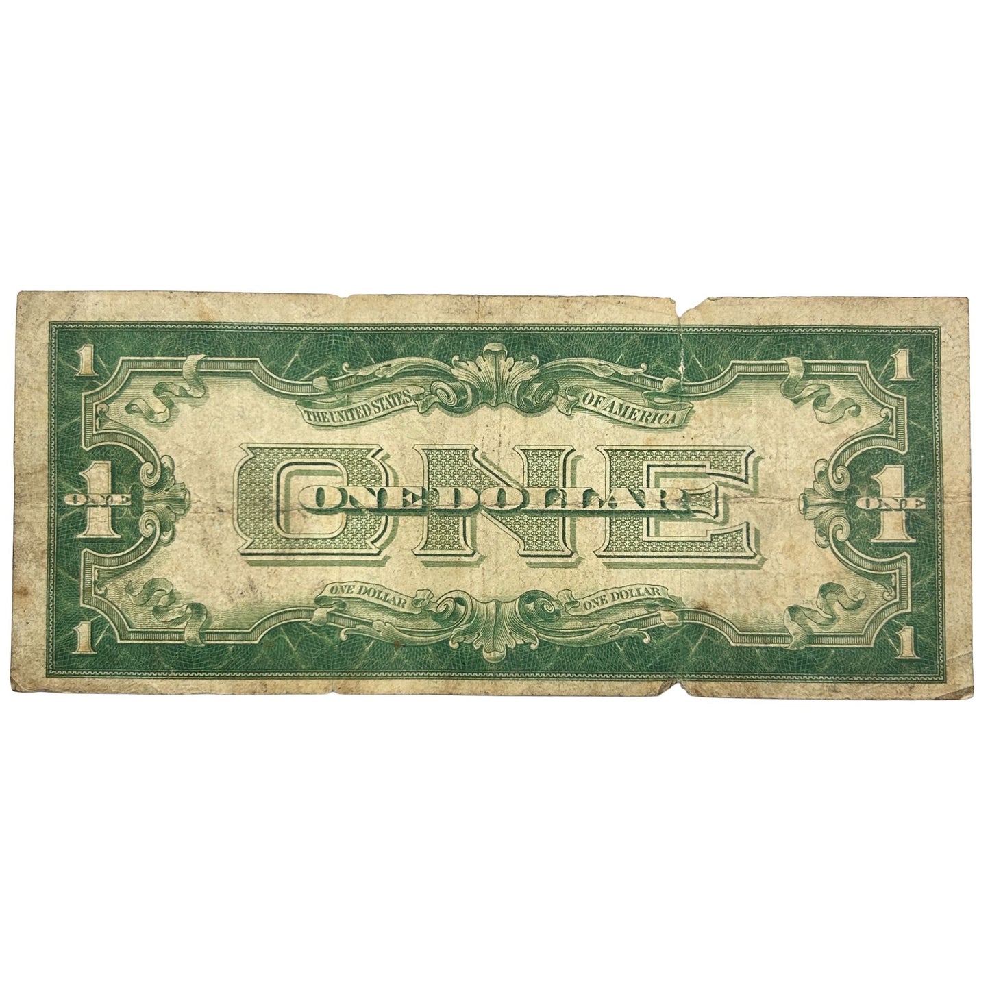 1928 $1 Funny Back Banknote - Silver Certificate - Off-center & Miscut