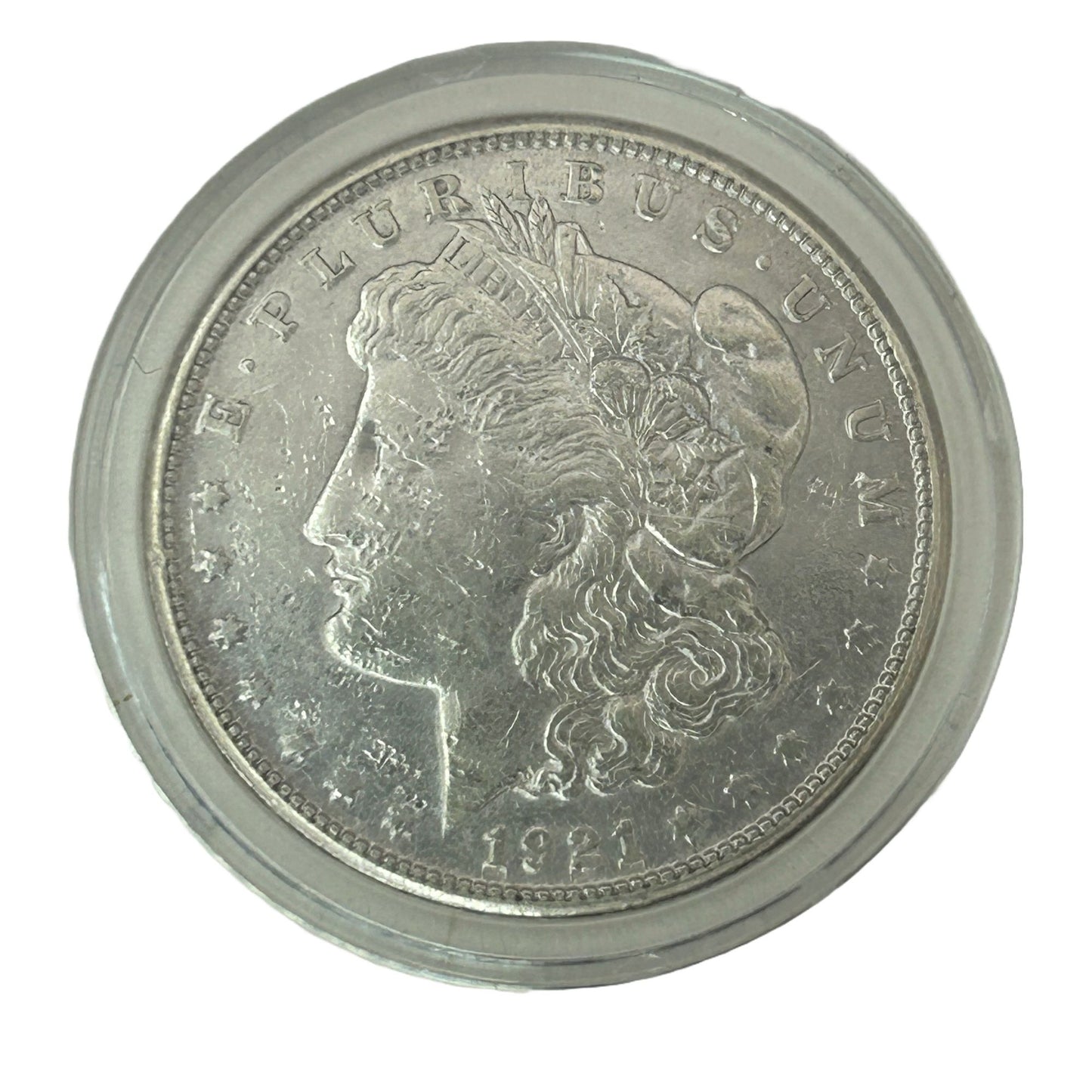 1921 Morgan Dollar Fine (damaged) 90% Silver $1 US Coin Collectible - S