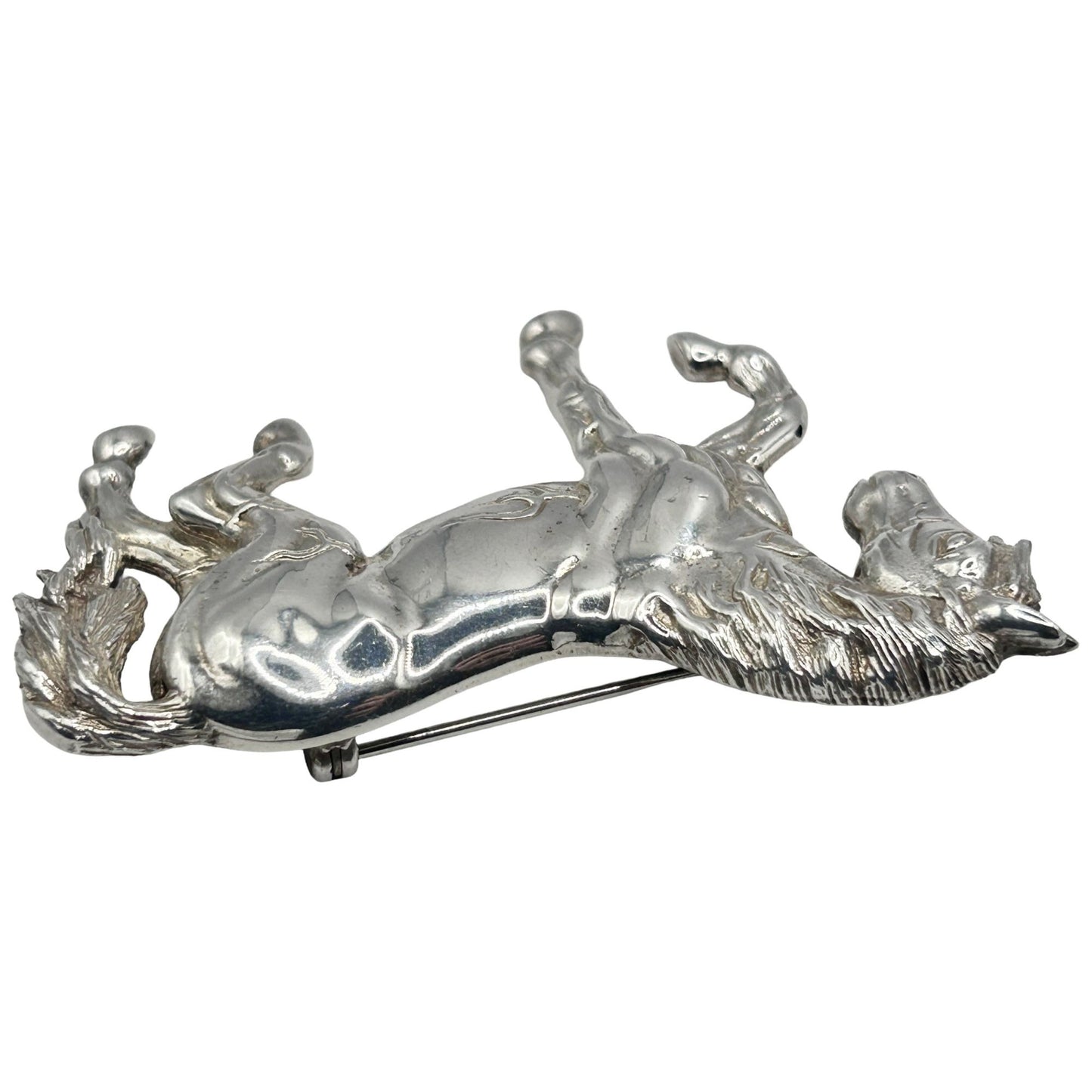 Mexico 925 Sterling Silver Horse Brooch/Pin Equestrian Themed