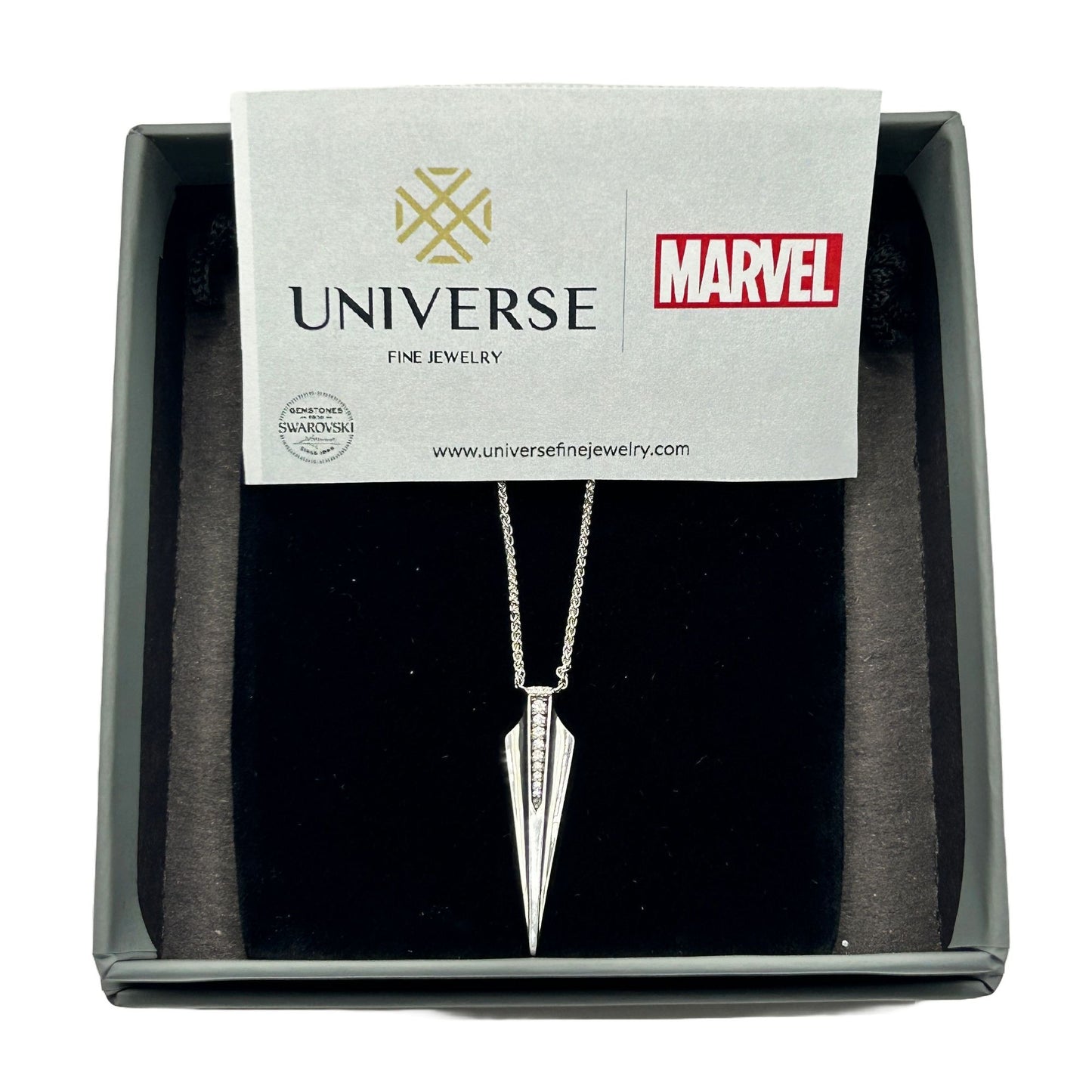 MARVEL Universe Fine Jewelry Black Panther - 18" 925 Sterling Silver Necklace