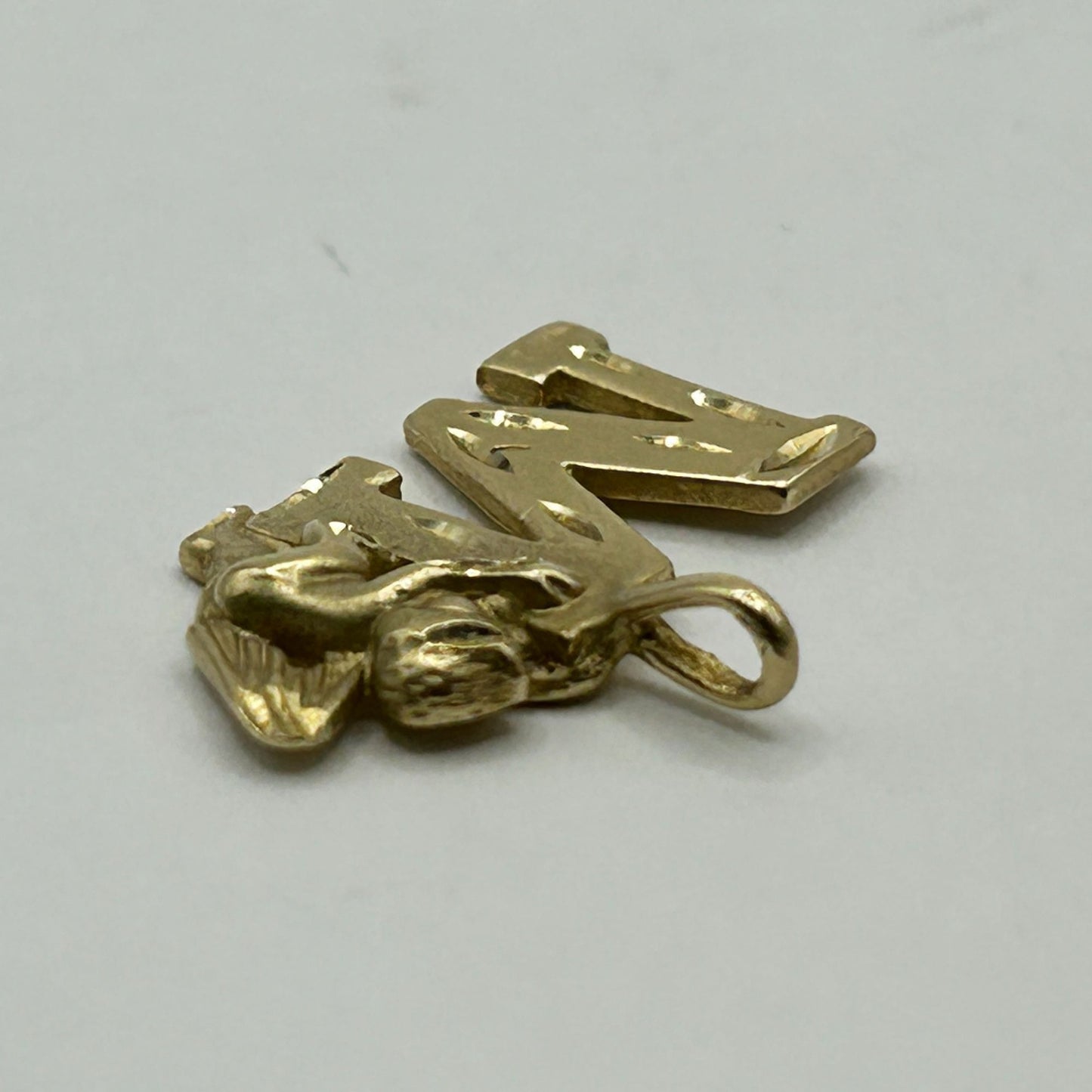 Vintage Michael Anthony 10k Gold Letter “M” & Cherub - Angel Pendant/Charm