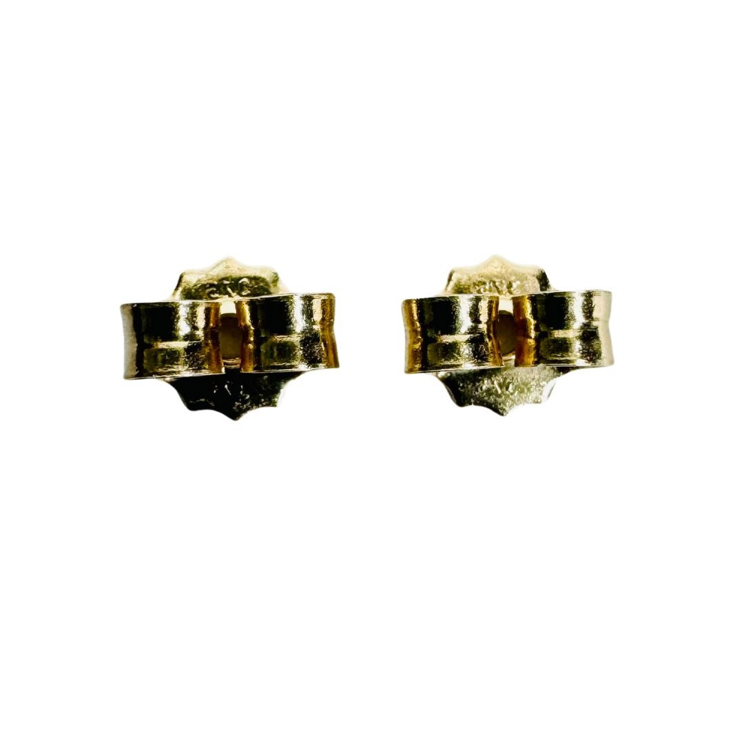 14k Gold Circle Cut Out Dangle Earrings