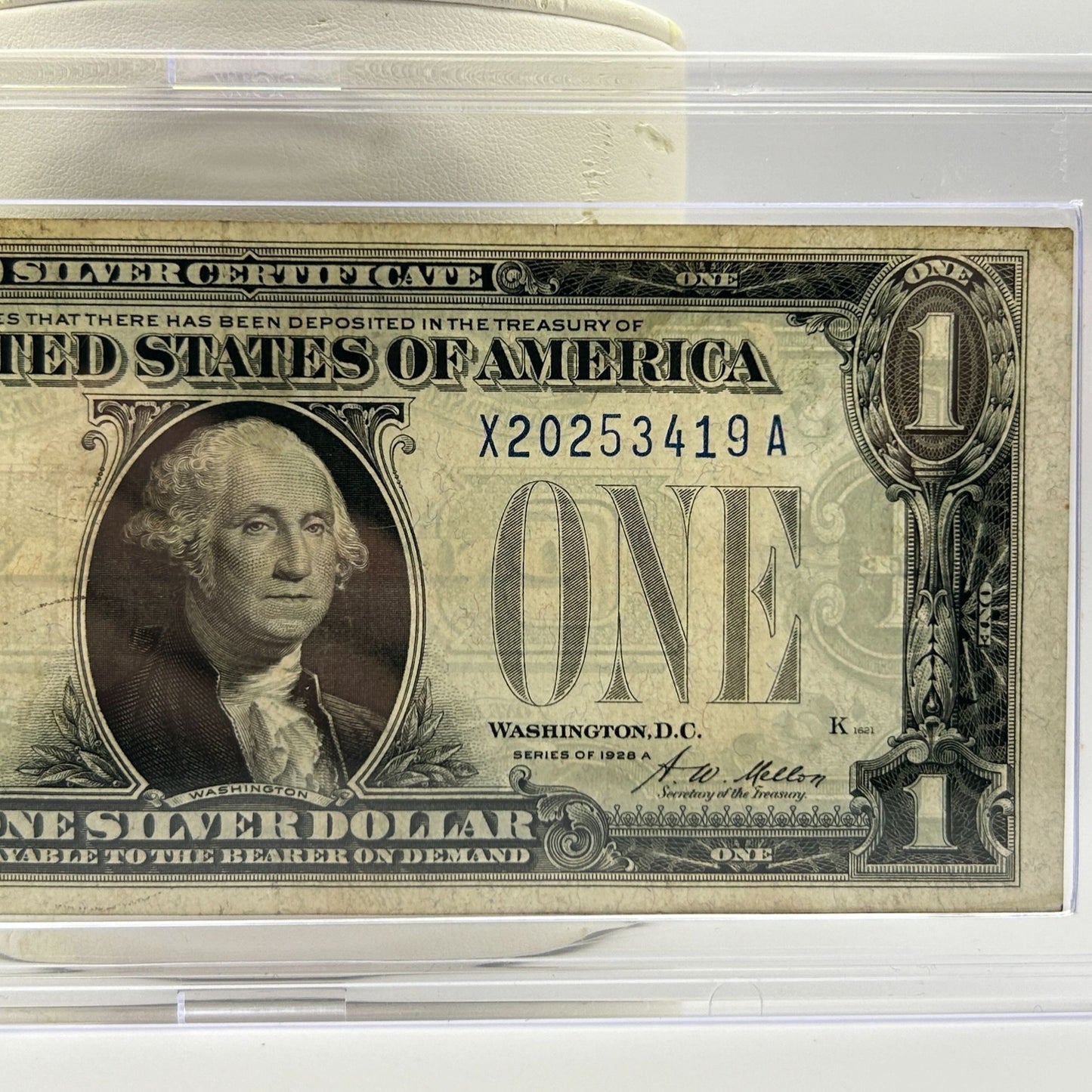 1928A $1 One Dollar Funny Back Blue Seal Silver Certificate Note - Dallas/K Mint