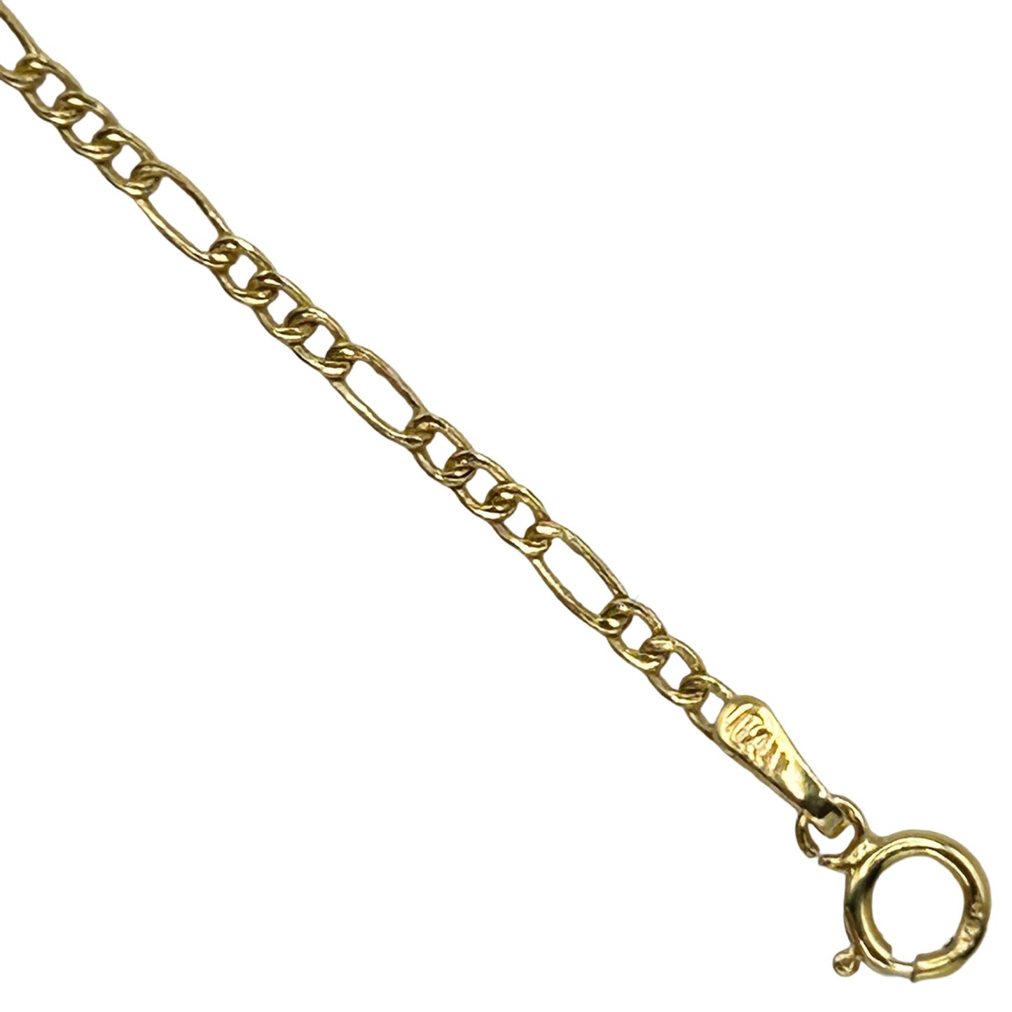 14k Yellow Gold Figaro 1.5mm Italy Bracelet - 7"