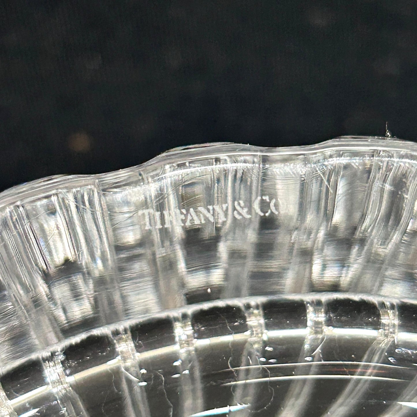 Tiffany & Co. Crystal Vintage Champagne Wine Cooler Ice Bucket Atlas Pattern 8lb