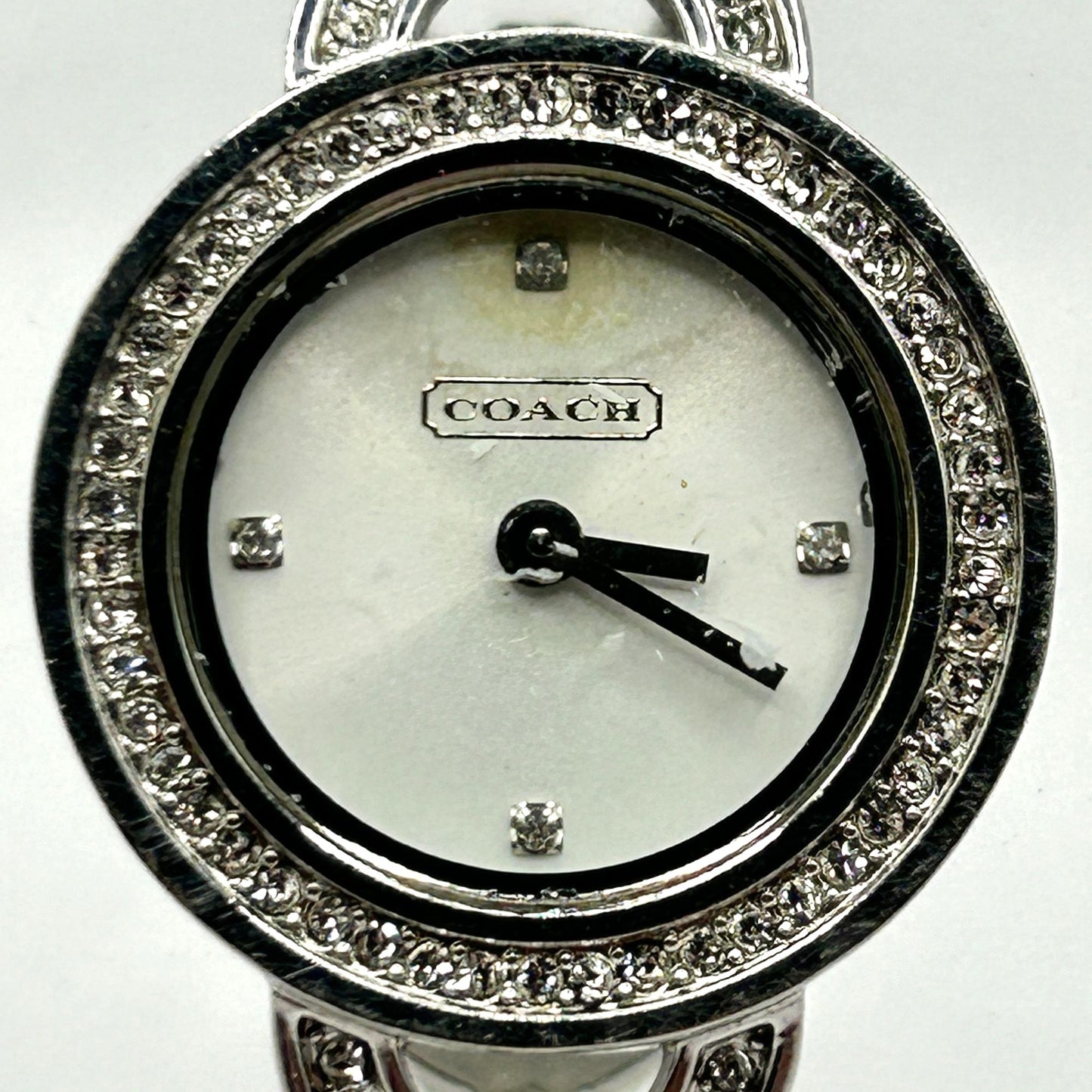 Authentic COACH Krisy Signature Alternating C-Link Silver Gold Watch