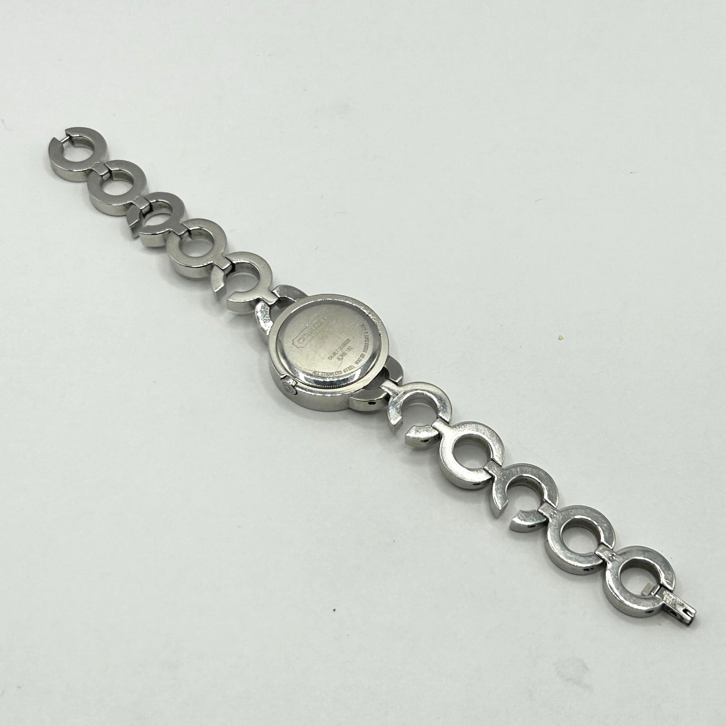 Authentic COACH Krisy Signature Alternating C-Link Silver Gold Watch