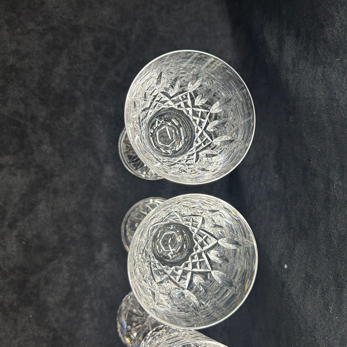 Waterford Lismore Claret Lead Crystal Wine Glasses Set of 4 Made in Ireland