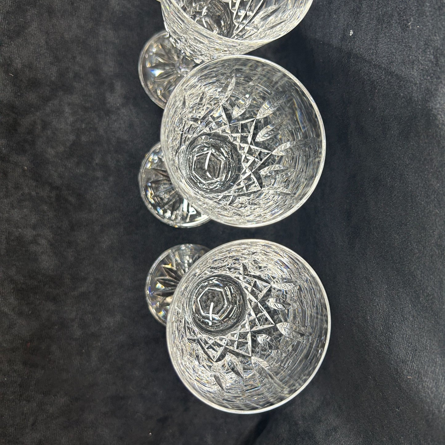 Waterford Lismore Claret Lead Crystal Wine Glasses Set of 4 Made in Ireland