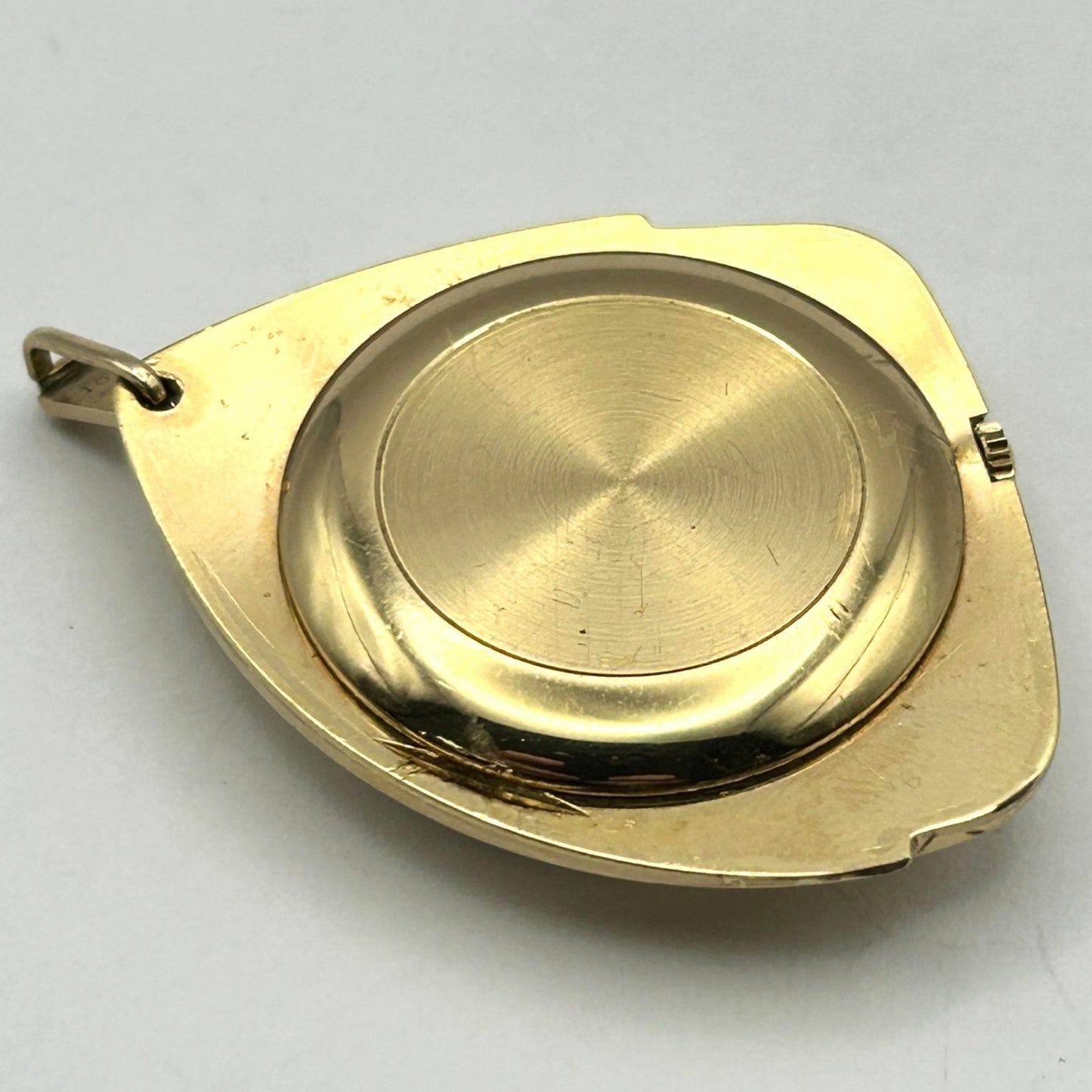 Bulova Accutron 10k Gold Filled Silver Linen Dial Pocket Watch - NOT WORKING