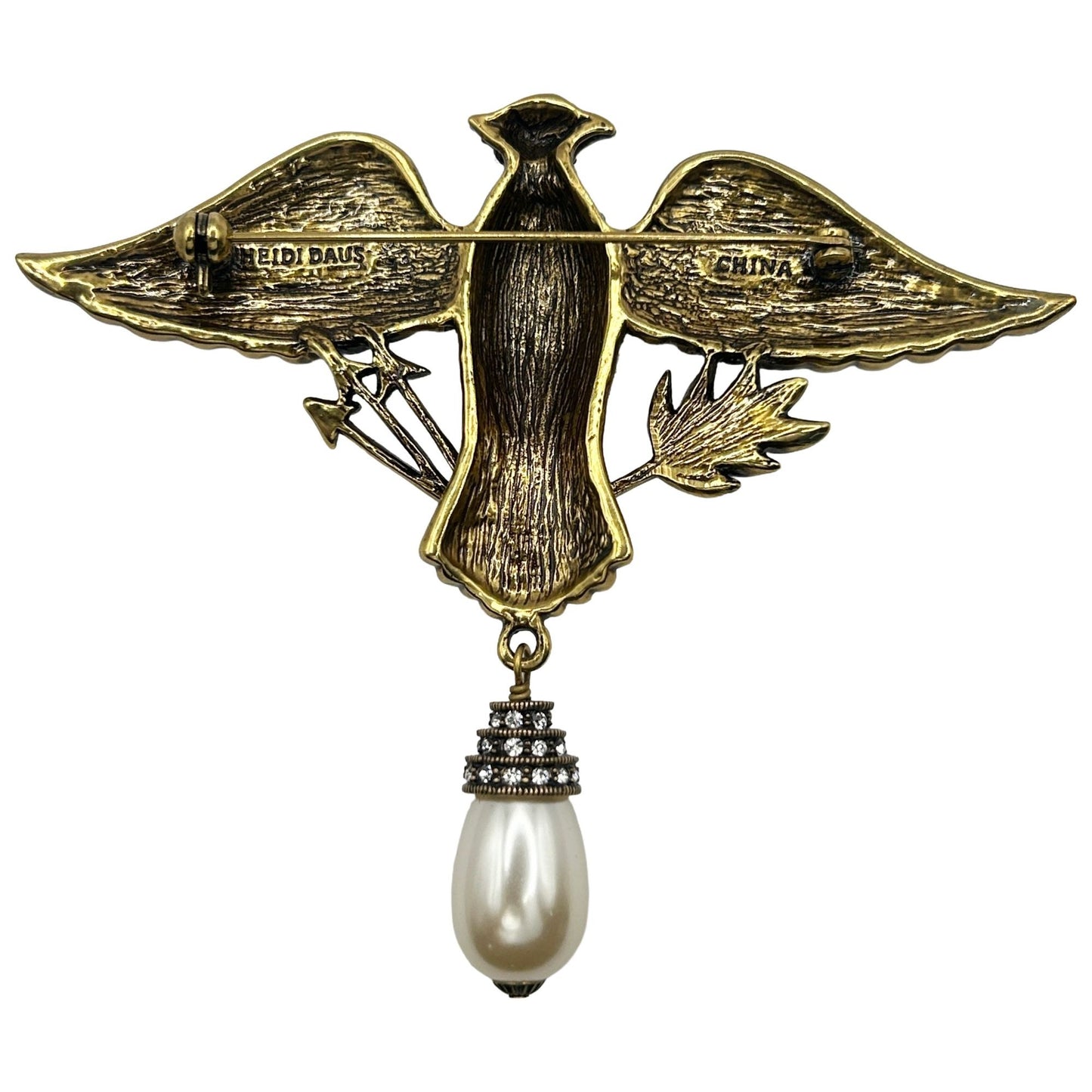 Heidi Daus Vintage Pin "The Eagle Has Landed" Limited Edition Eagle Brooch
