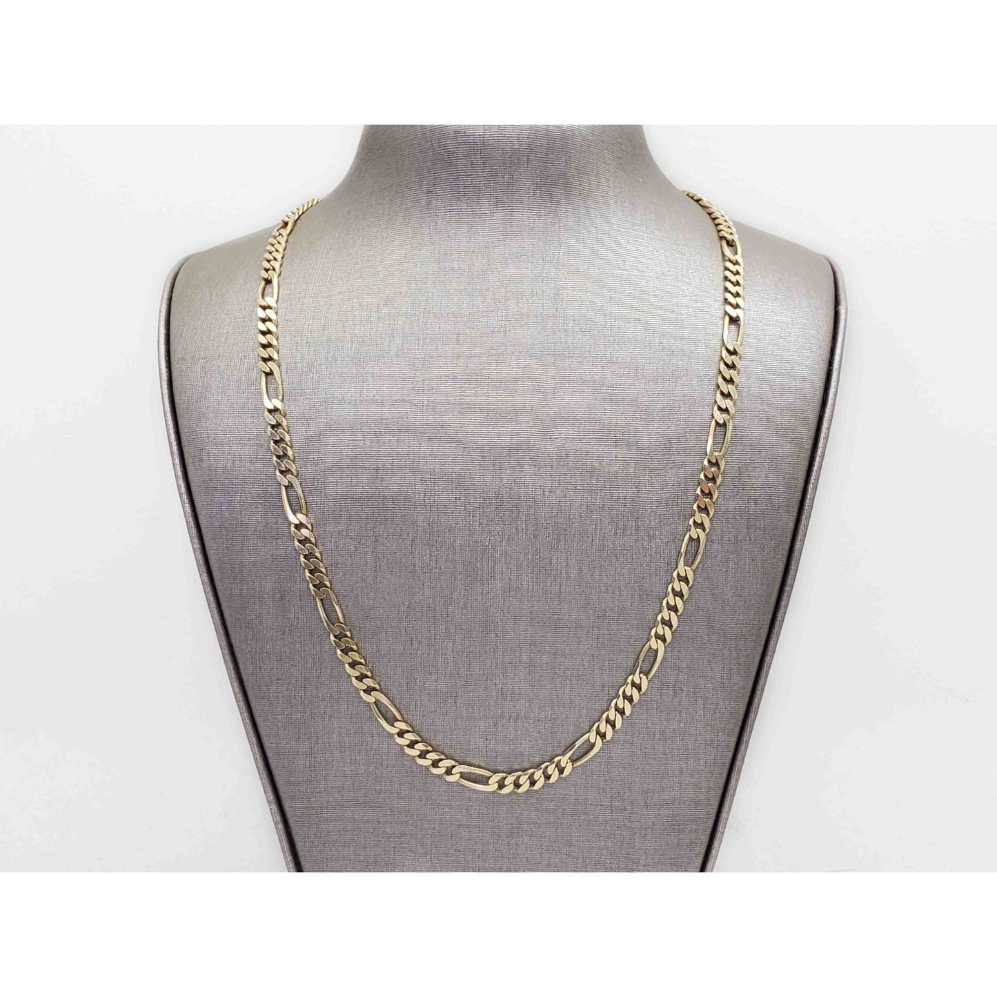 Midas 4.5mm Wide Figaro Chain Necklace 14k Gold 22" Long