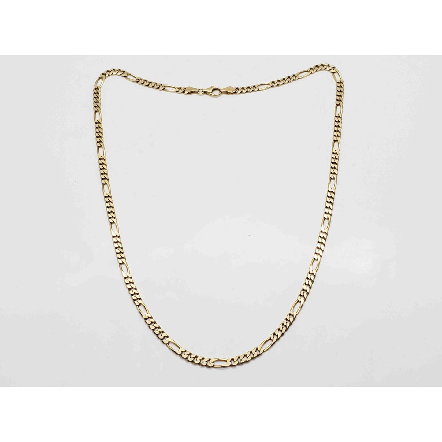 Midas 4.5mm Wide Figaro Chain Necklace 14k Gold 22" Long