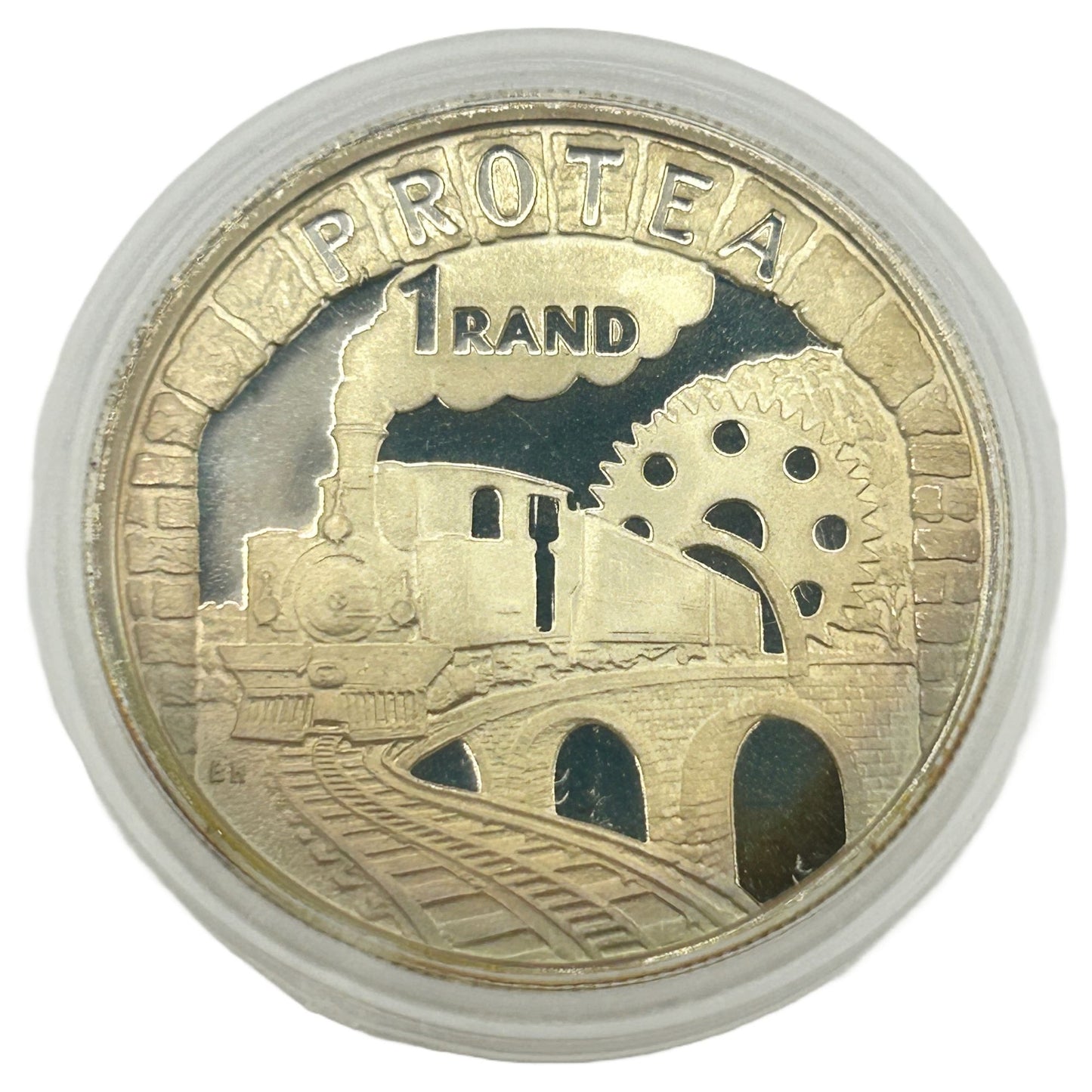 South Africa 1995 1 Rand 100 Years of Railroads Silver Proof SA MINT - No COA