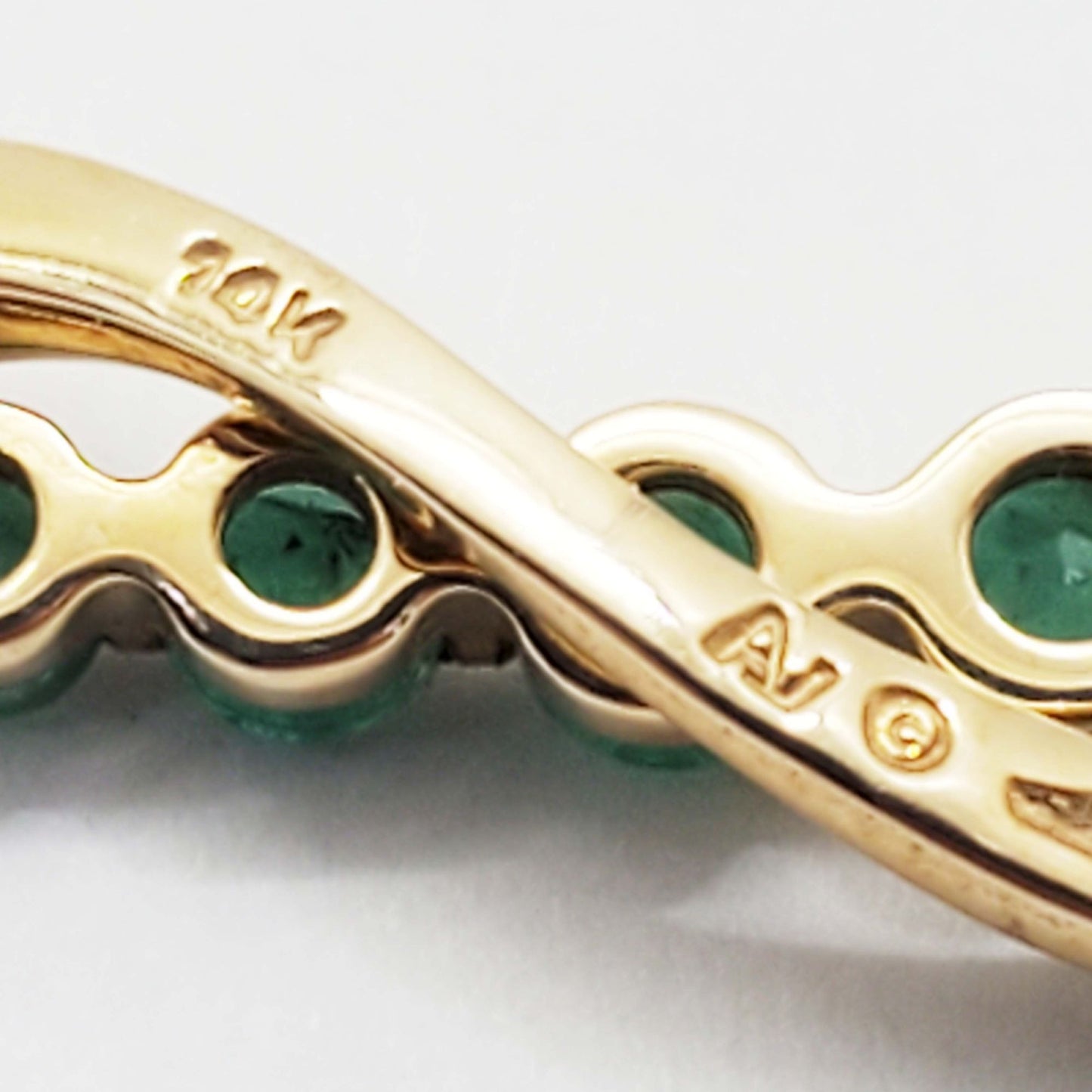 Emerald & Diamond Journey Winding Road Pendant 14k Gold
