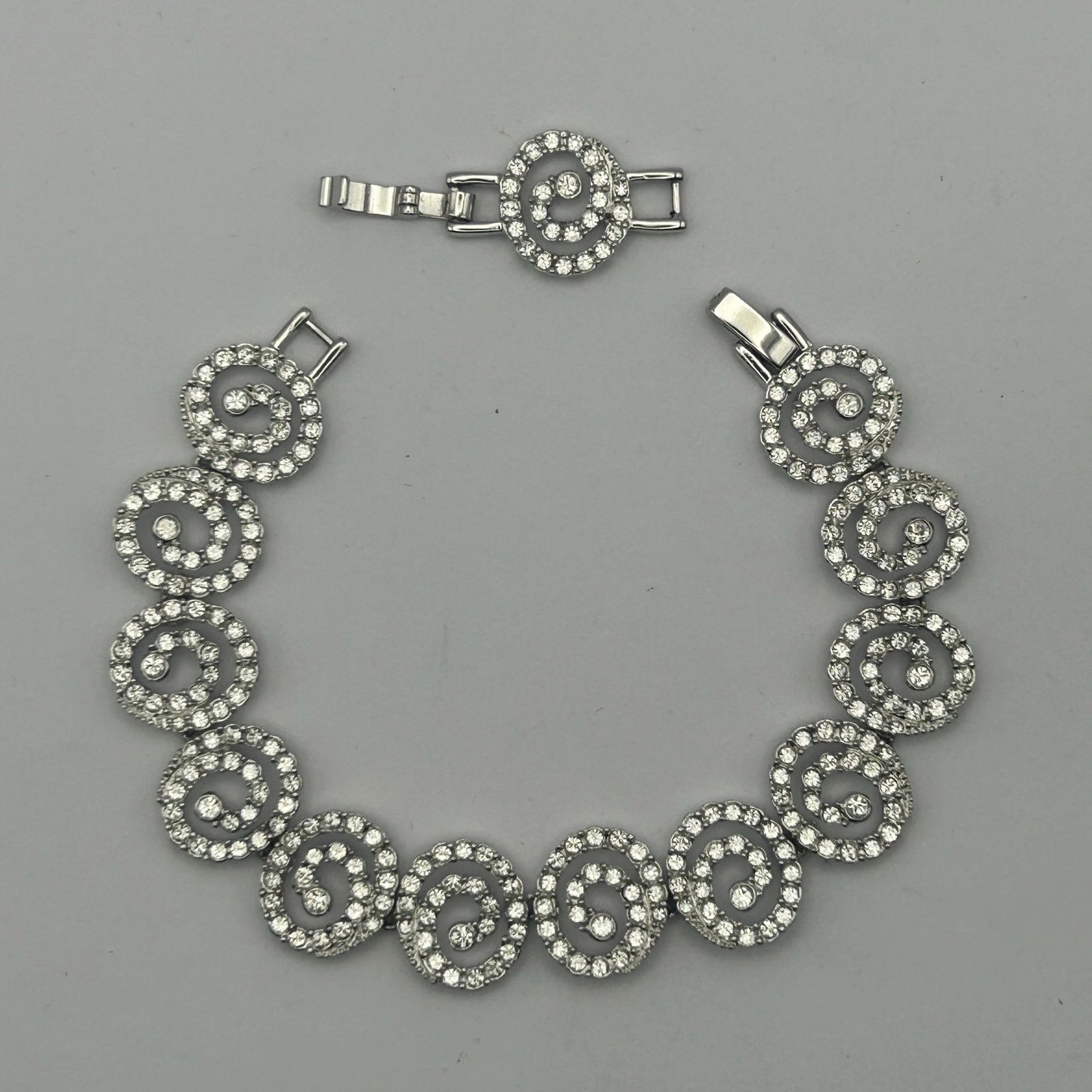 Camrose & Kross Jackie Kennedy JBK Replica Bracelet 7-8" Clear Rhinestones + COA