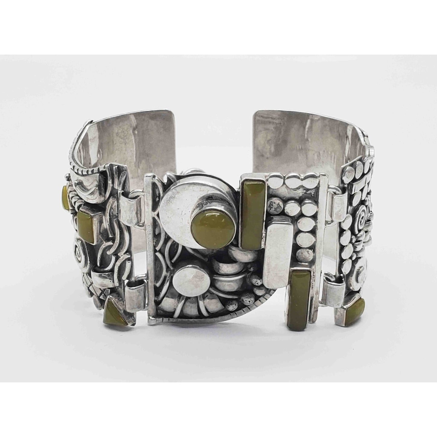 Victor Yurivilca Designer Serpentine Bracelet Sterling Silver