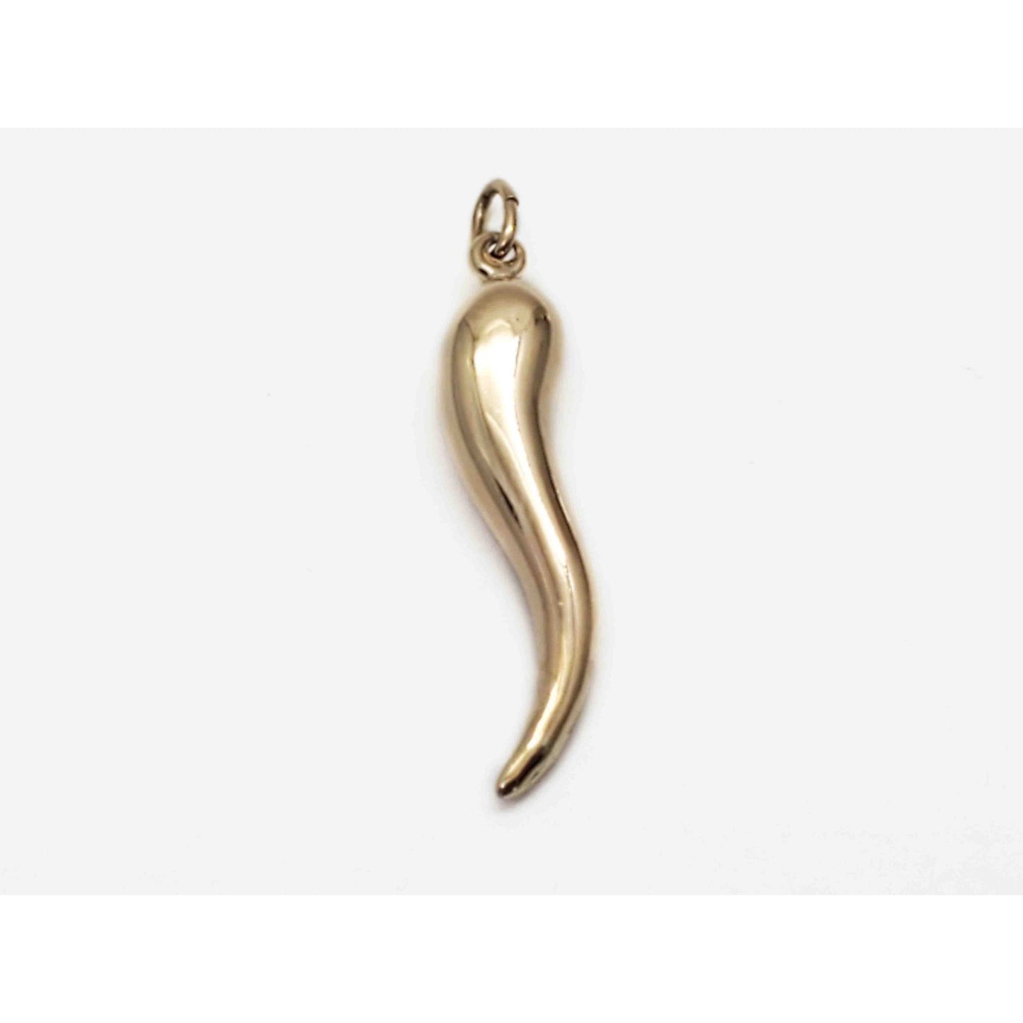 Italian Cornicello Horn Luck Charm Pendant 14k Gold 0.9 Grams