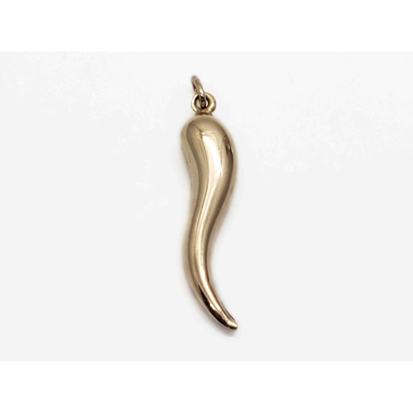 Italian Cornicello Horn Luck Charm Pendant 14k Gold 0.9 Grams