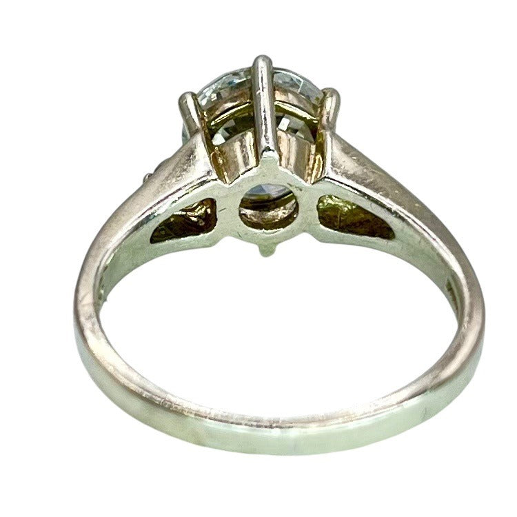 925 Sterling Silver Round Cut CZ Ring Size 9 Formal Engagement Wedding