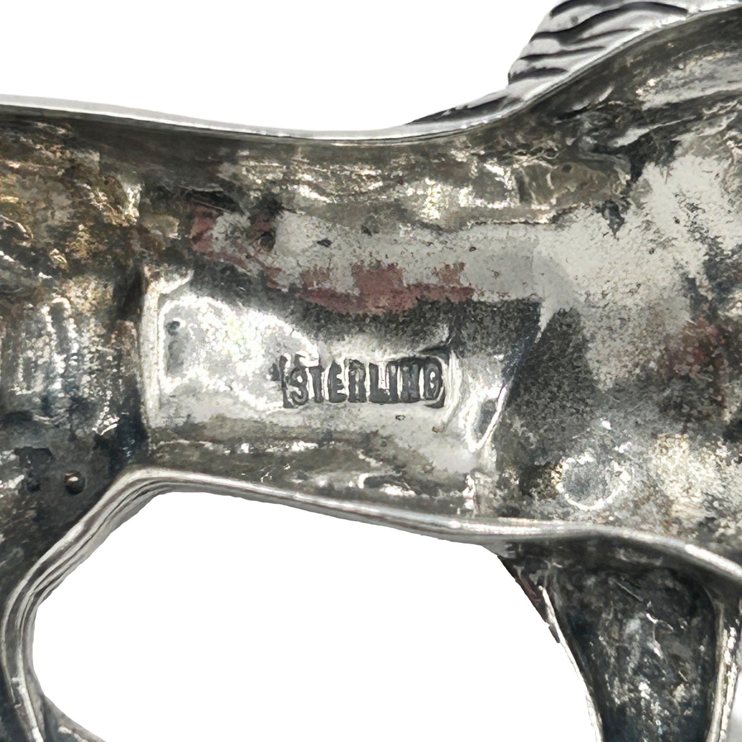 925 Sterling Silver Galloping Horse Brooch/Pin Equestrian Themed