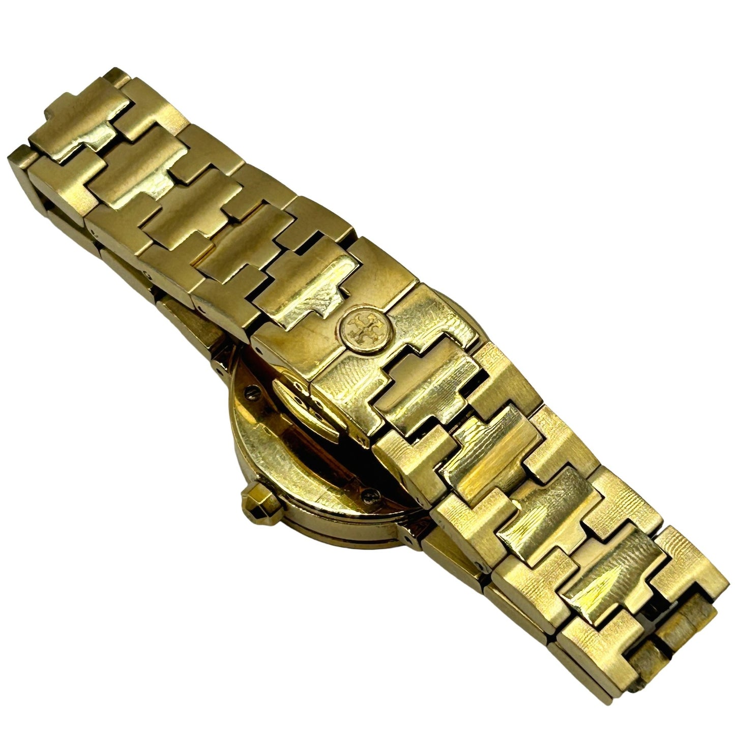 Tory Burch Reva Gold Toned Steel White Dial Quartz Ladies Watch TRB4011