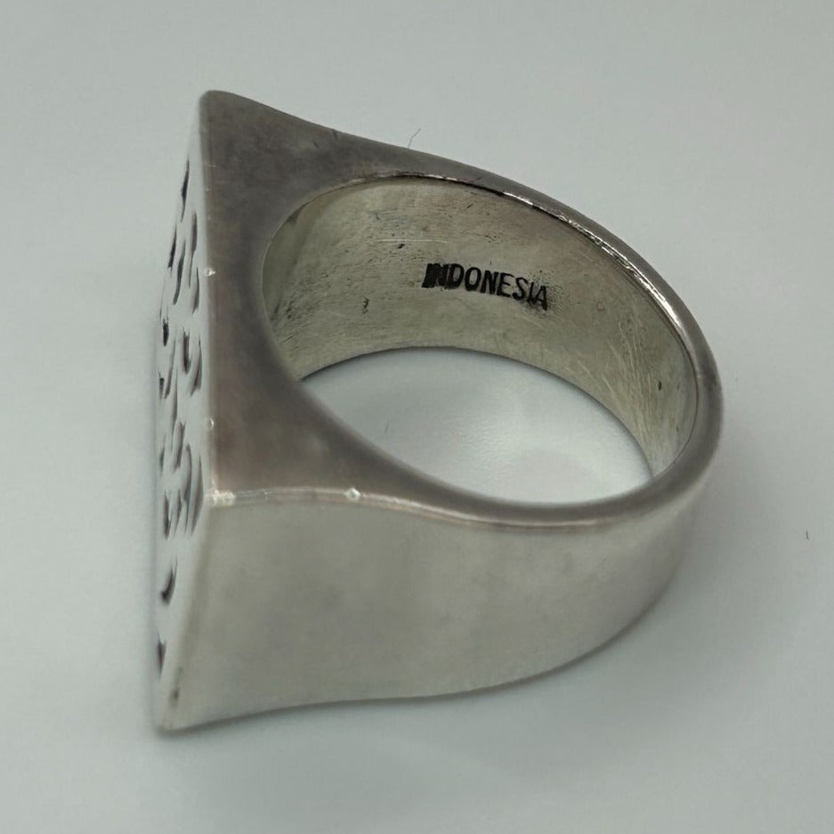 Lois Hill Scrolled Sterling Silver Chunky Ring Size 7.5