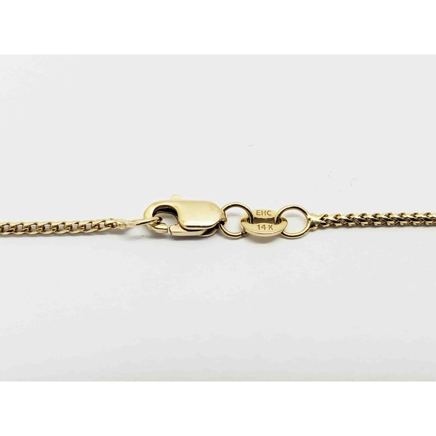 Thin Foxtail Chain Necklace 14k Gold 18" Long