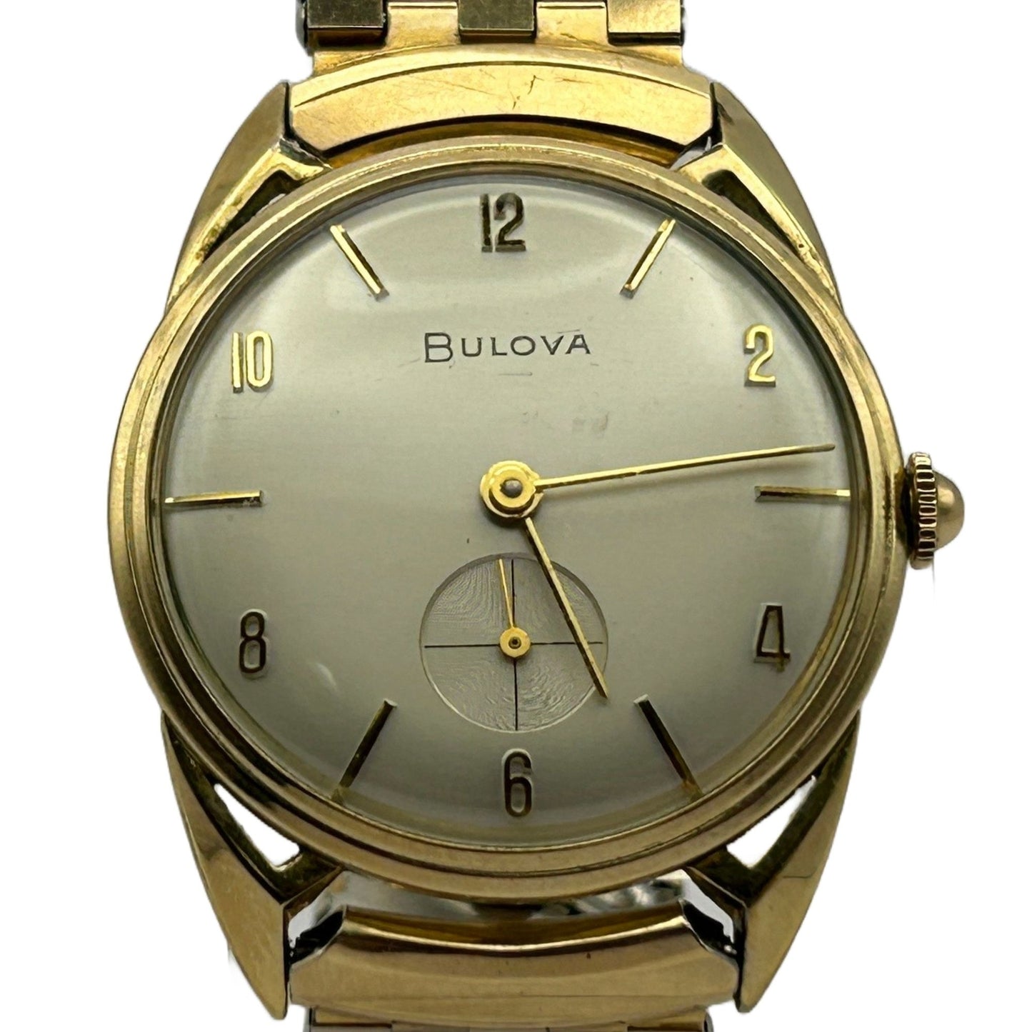 Bulova Vintage 10k Rolled Gold Plate Men's Watch L8 C753054 17 Jewels - WORKING