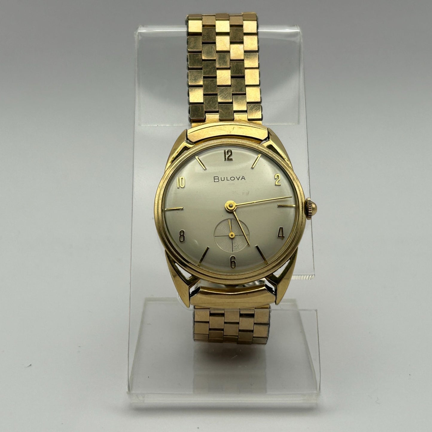 Bulova Vintage 10k Rolled Gold Plate Men's Watch L8 C753054 17 Jewels - WORKING