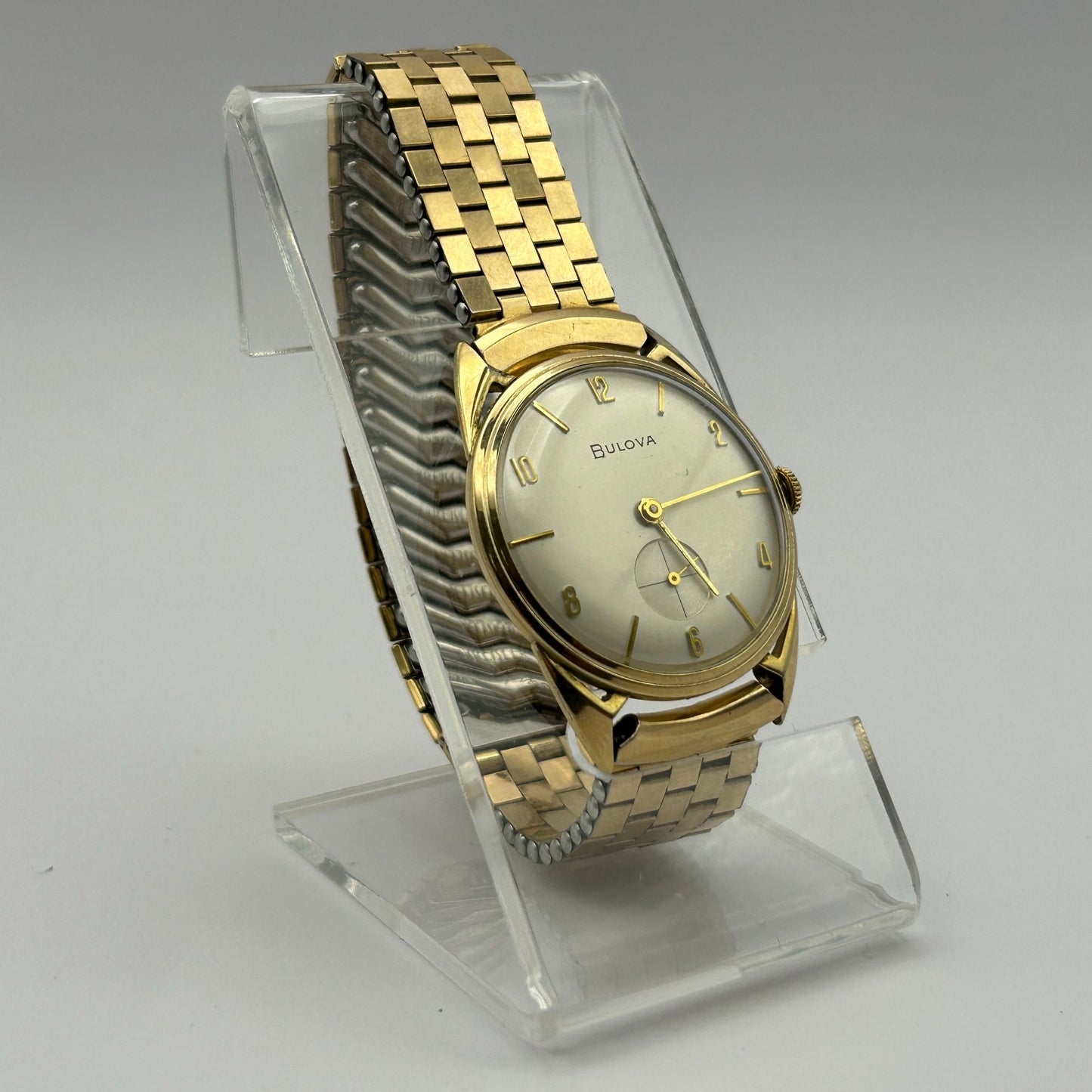 Bulova Vintage 10k Rolled Gold Plate Men's Watch L8 C753054 17 Jewels - WORKING