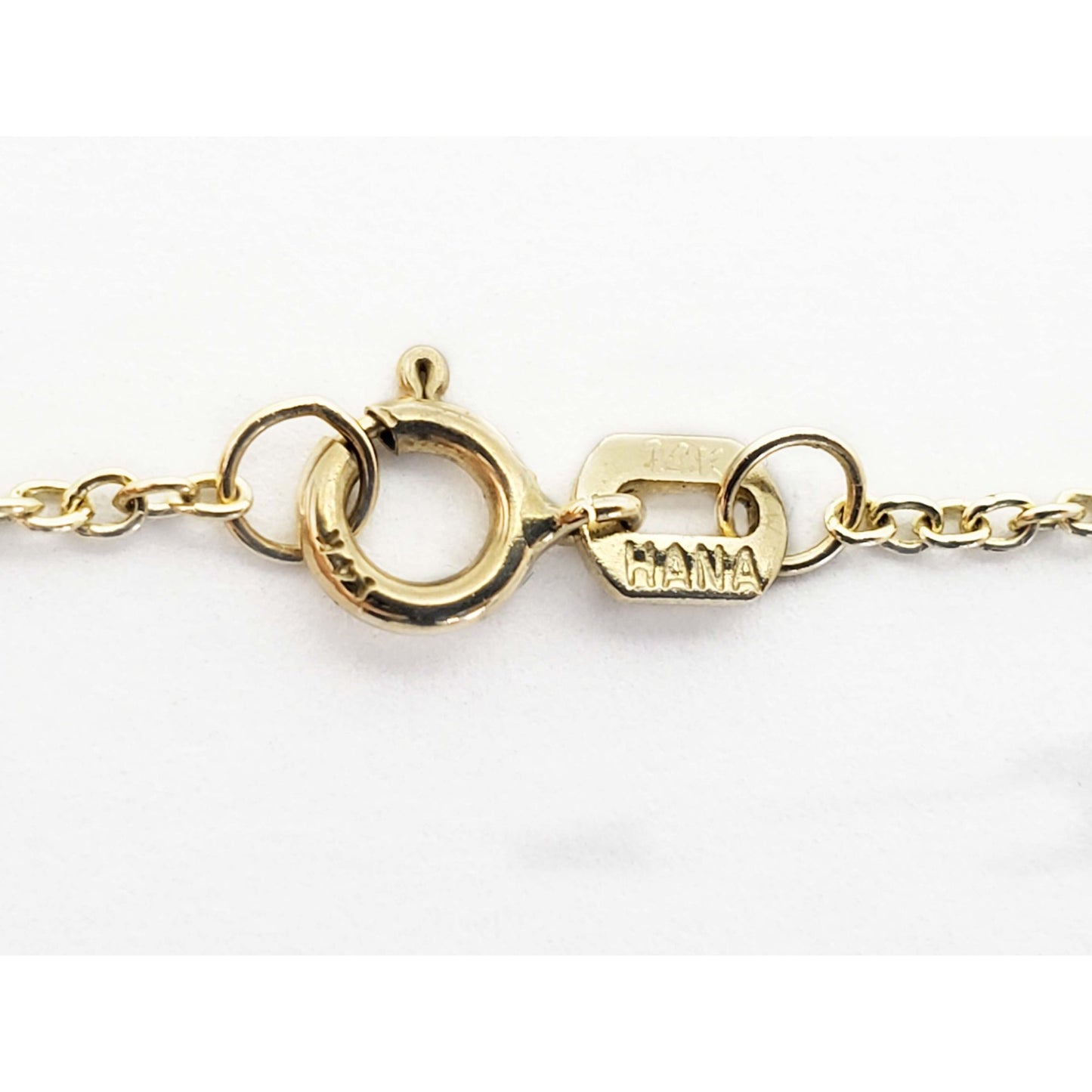 Vintage Graduated Faceted Onyx Bead Station Necklace 14k Gold