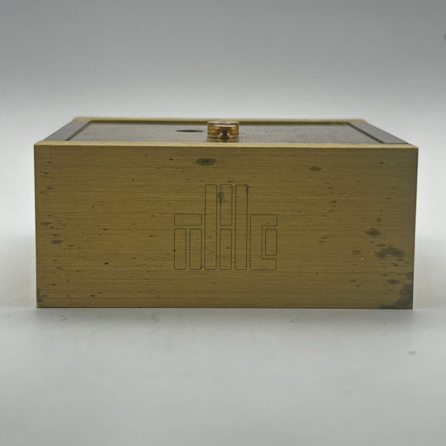 Tiffany & Co Portfolio Brass Quartz Desk Roman Numeral Clock Swiss Made - Quartz