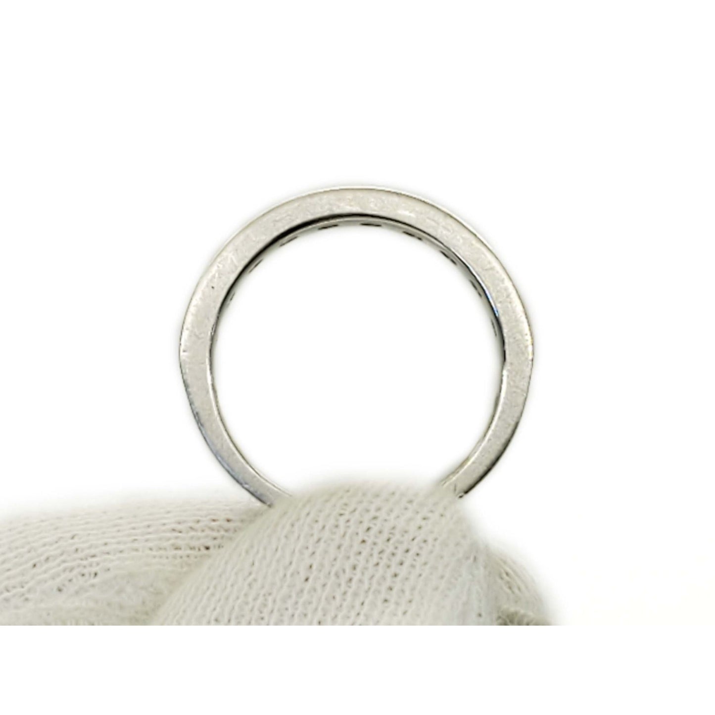 1 ctw Natural Diamond Channel 4mm Band Ring Platinum Size 7