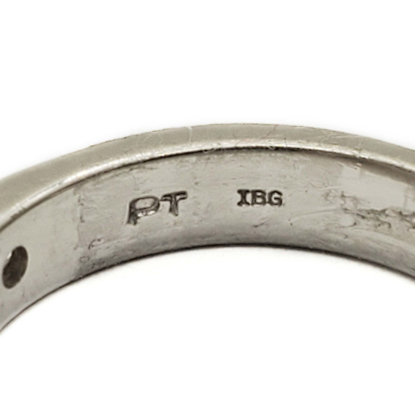 1 ctw Natural Diamond Channel 4mm Band Ring Platinum Size 7