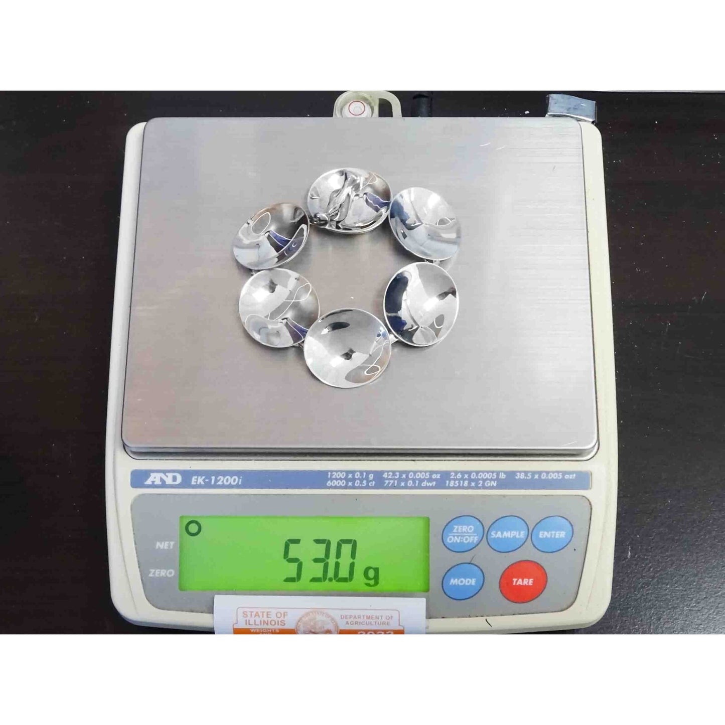 Robert Lee Morris RLM Designer Concave Disc Link Toggle Bracelet Sterling Silver