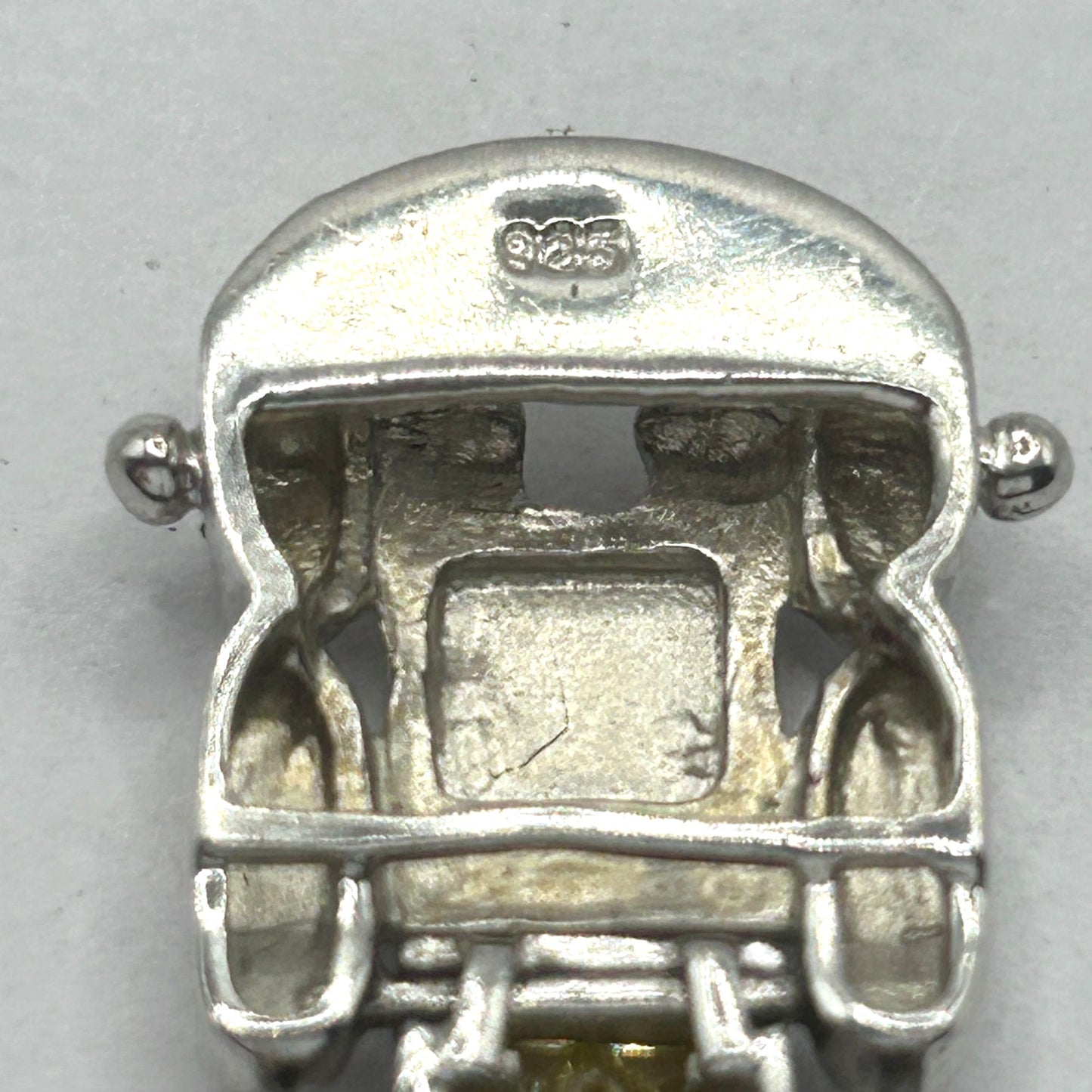 925 Sterling Silver 9" Tennis Bracelet with Square White & Yellow Cubic Zirconia