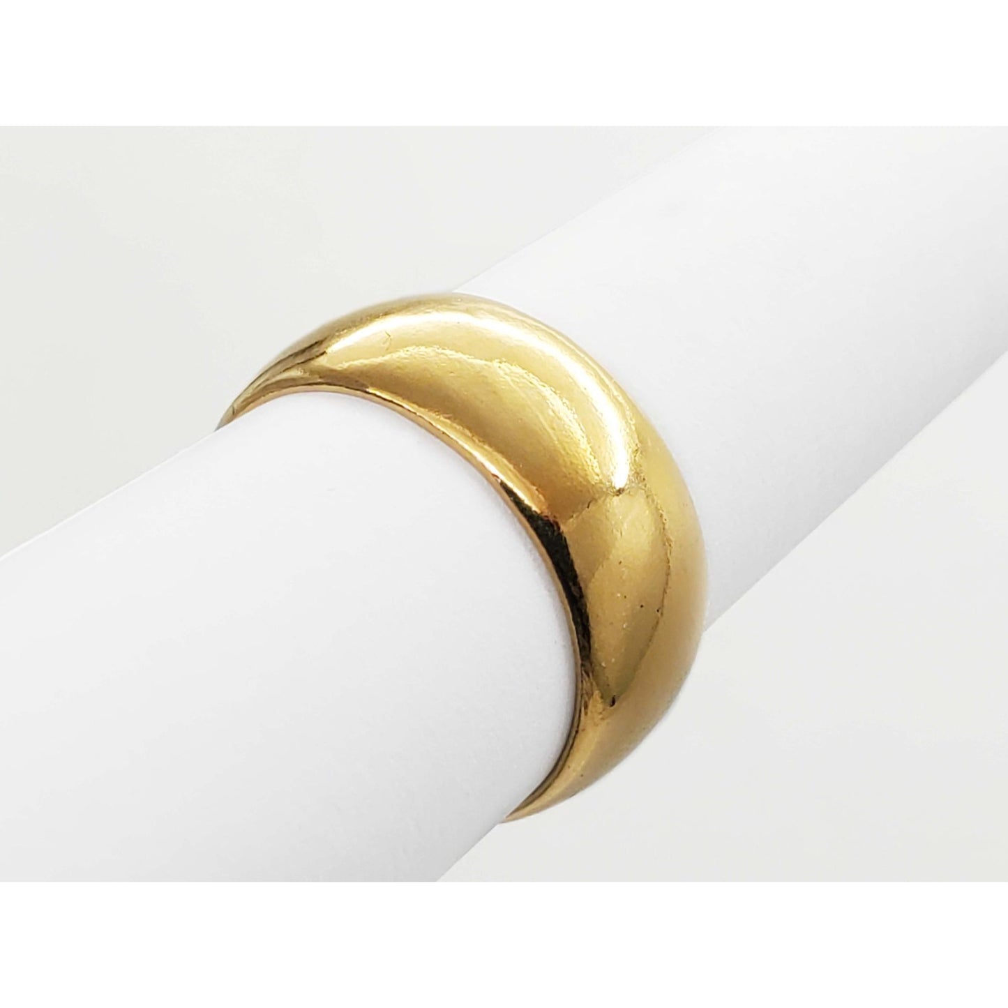 9mm Wide Band Ring 960 23k Gold Size 9.5 BJ Designer
