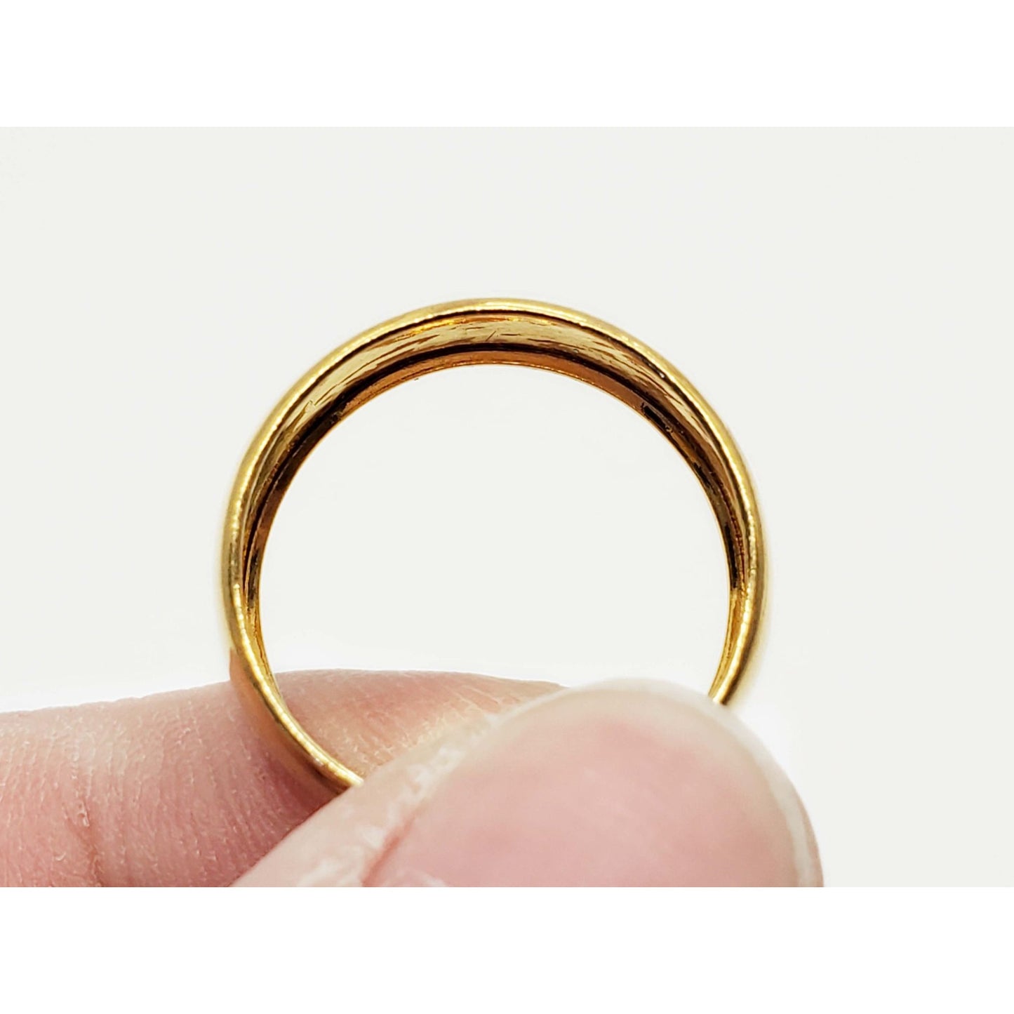 9mm Wide Band Ring 960 23k Gold Size 9.5 BJ Designer