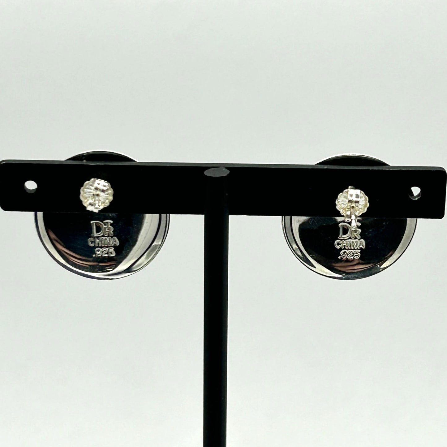 Jay King Sterling Silver Navajo Circular Stud Earrings - Hand Stamped 925 - 9mm