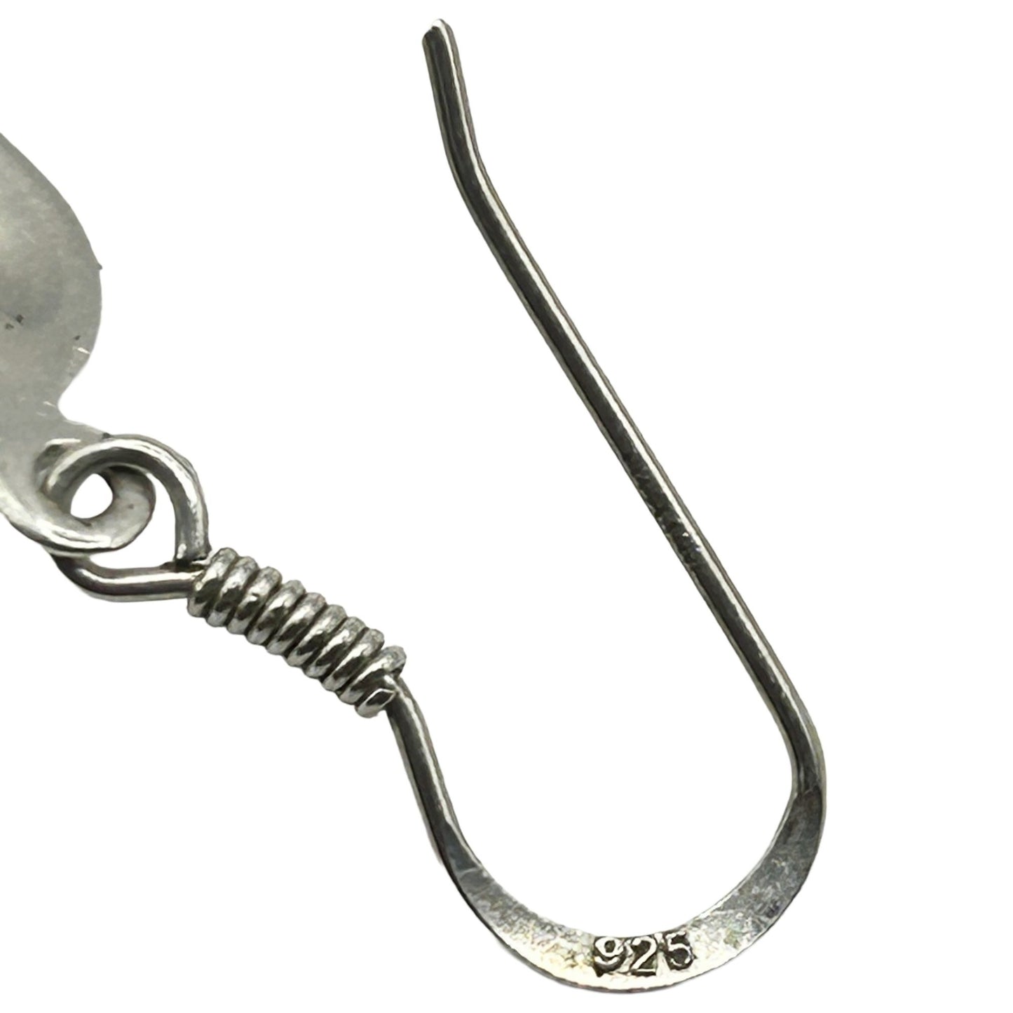 925 Sterling Silver Teardrop Fish Hook Drop Earrings With Marquise Cut CZ's