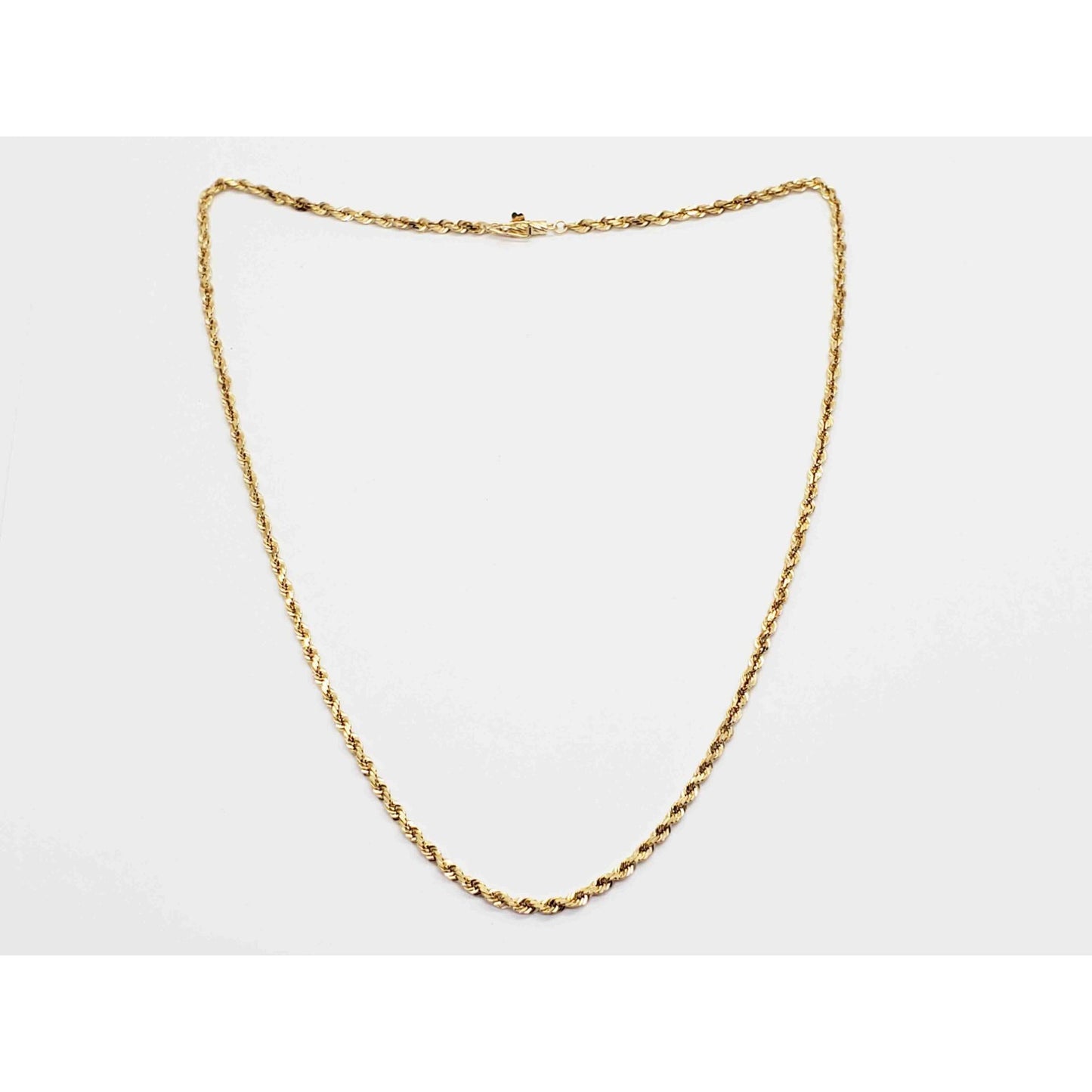 Michael Anthony 3.1mm Wide Rope Chain Necklace 14k Gold 20" Long
