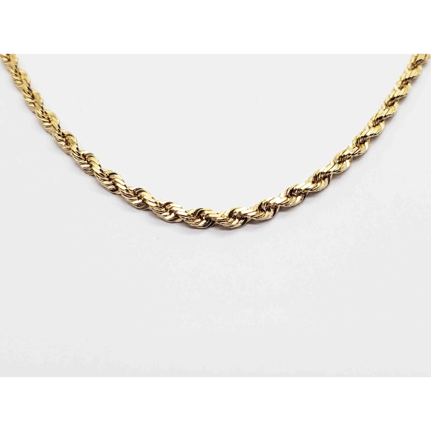 Michael Anthony 3.1mm Wide Rope Chain Necklace 14k Gold 20" Long