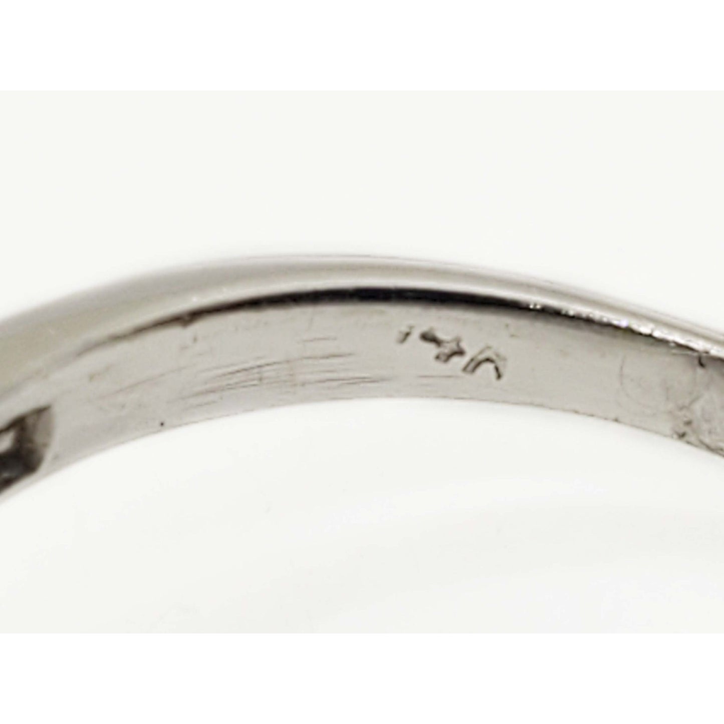 0.72 ctw Natural Diamond Swirl Bypass Style Ring 14k White Gold Size 5