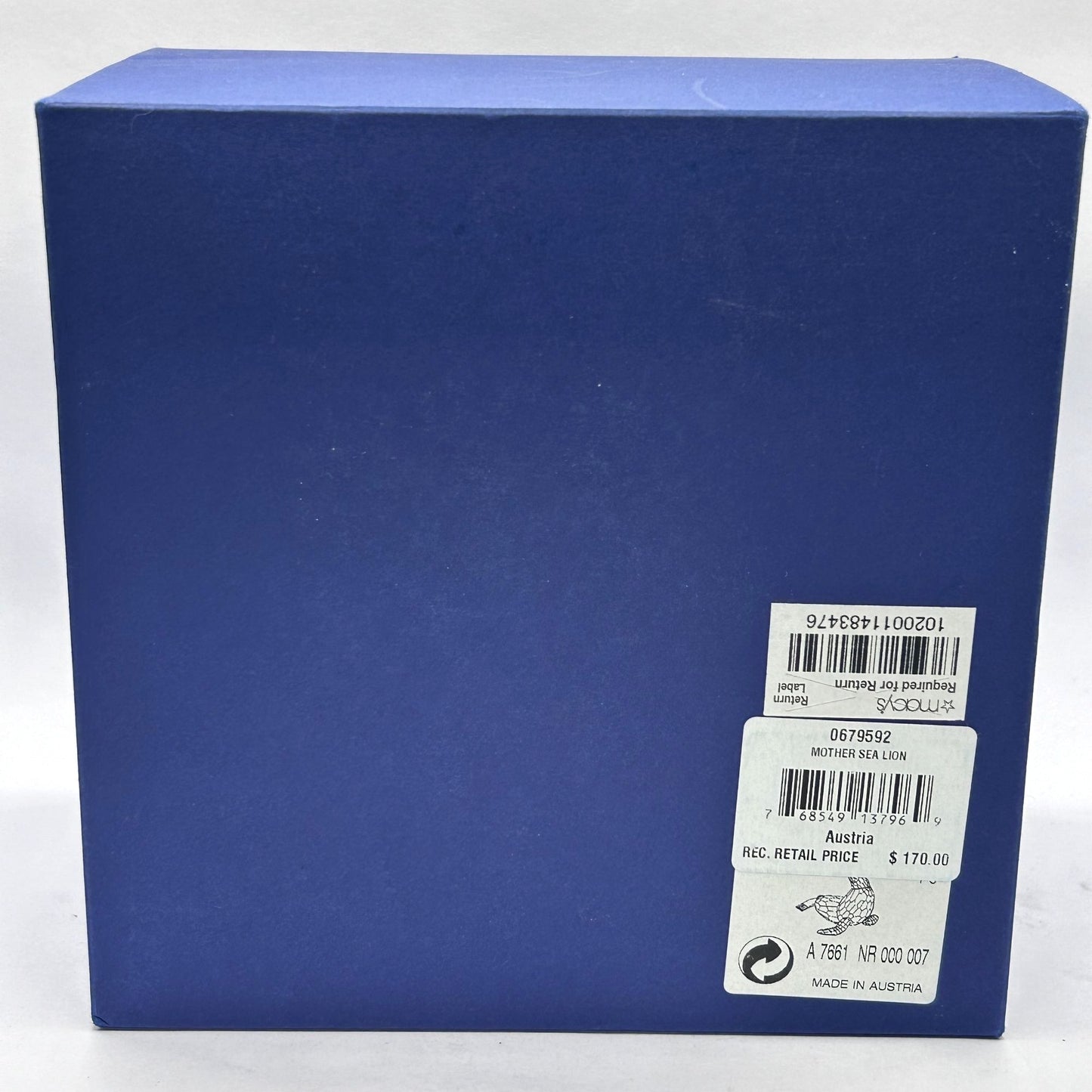 Swarovski Crystal 679592 Mother Sea Lion In Box With Certificate