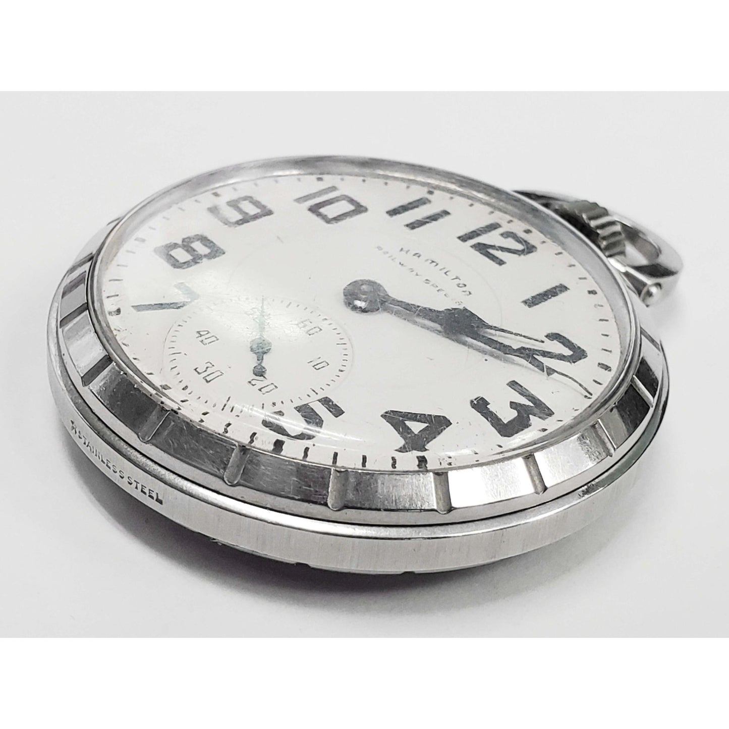 Vintage Hamilton 992B Railway Special Pocket Watch 16s 21 Jewels Stainless Steel