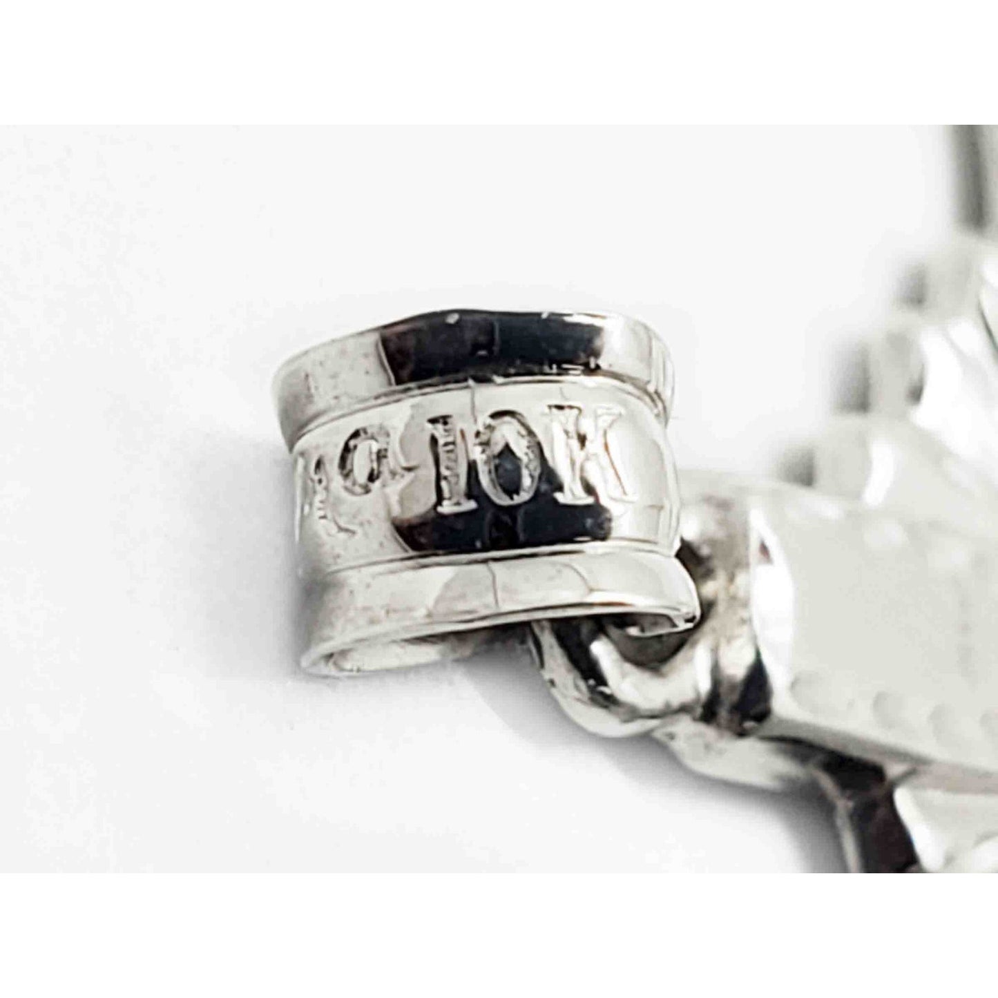 Michael Anthony Cross Halo Style Charm Pendant 10k White Gold