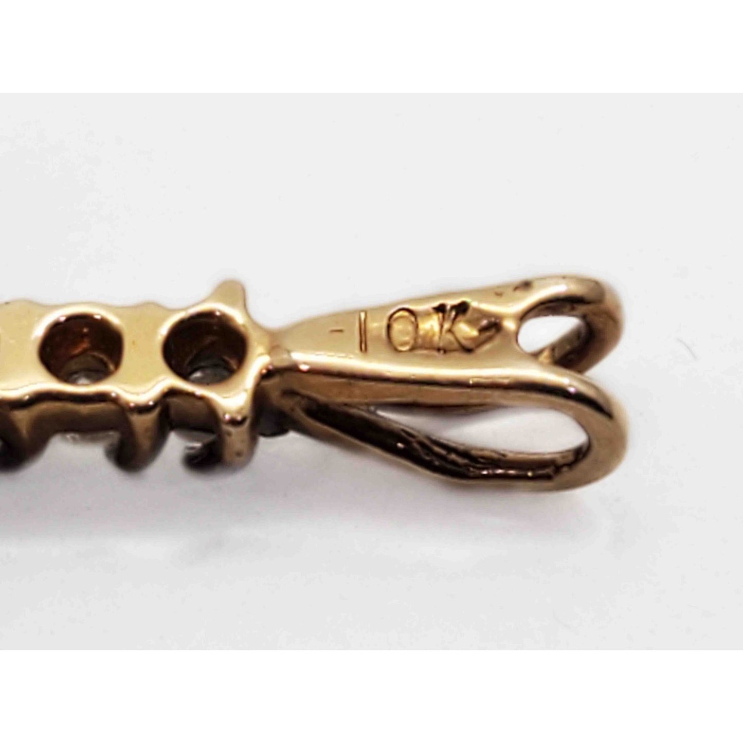 0.16 ctw Natural Diamond Cross Charm Pendant 10k Gold