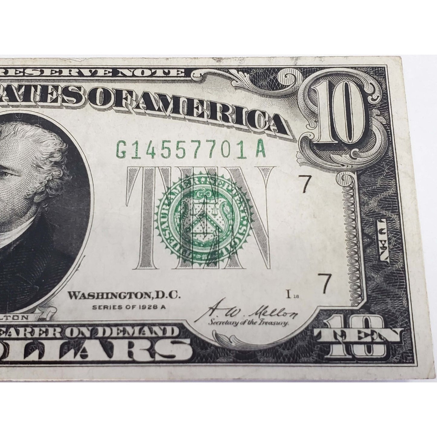 1928A $10 Federal Reserve Note Chicago #G14557701A