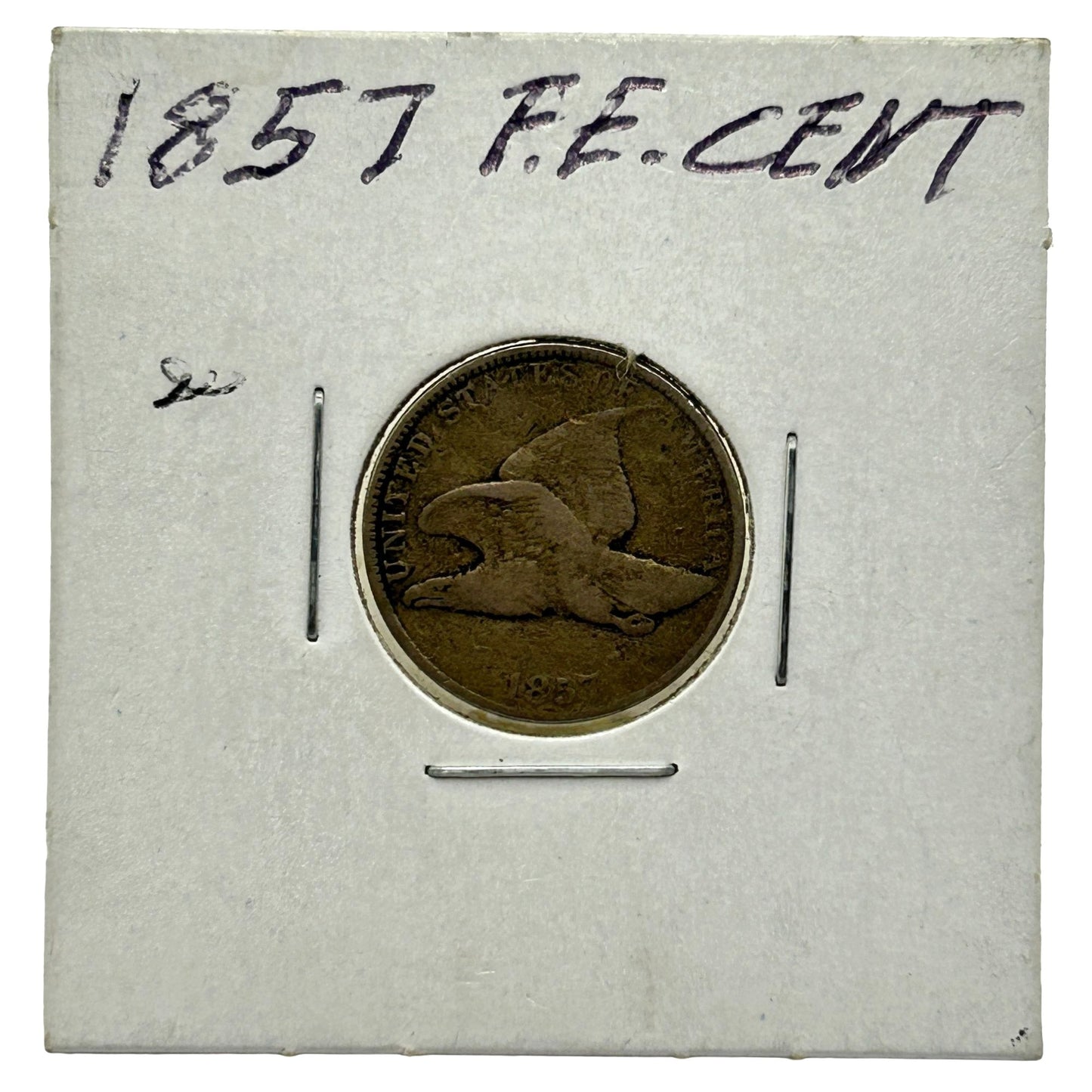 1857-P 1c Flying Eagle Penny Circulated - 1 Cent Philadelphia